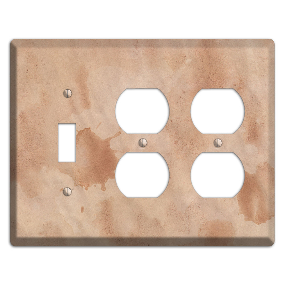 Aged Paper 2 Toggle / 2 Duplex Wallplate