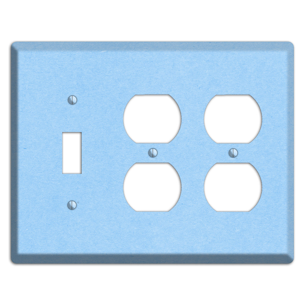 Light Sky Blue Kraft Toggle / 2 Duplex Wallplate