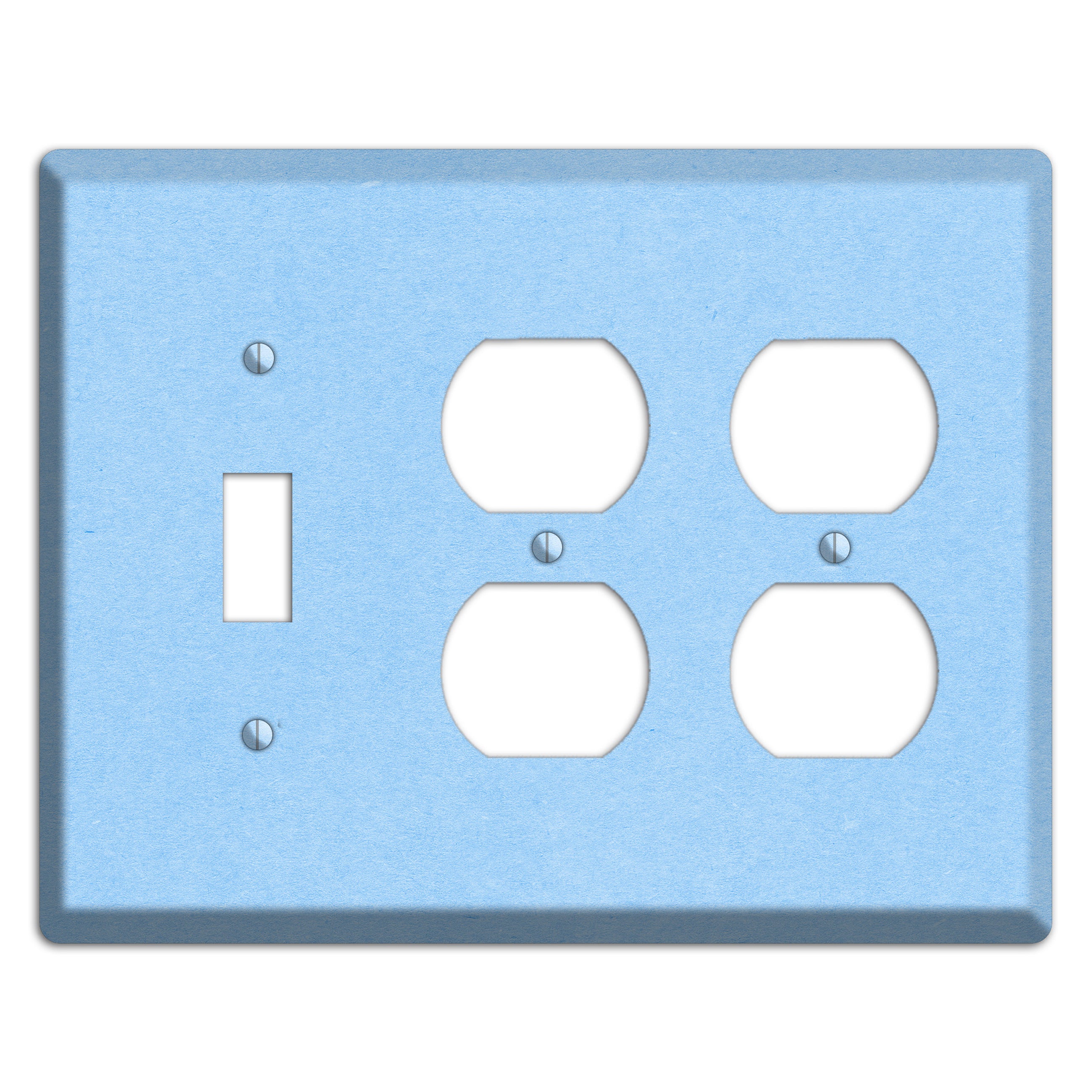 Light Sky Blue Kraft Toggle / 2 Duplex Wallplate
