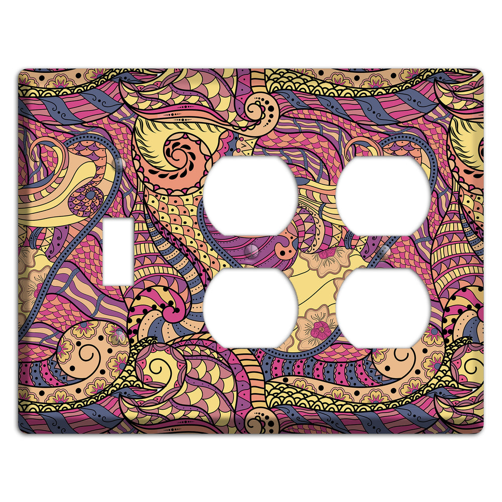 Retro Flourish 2 Toggle / 2 Duplex Wallplate