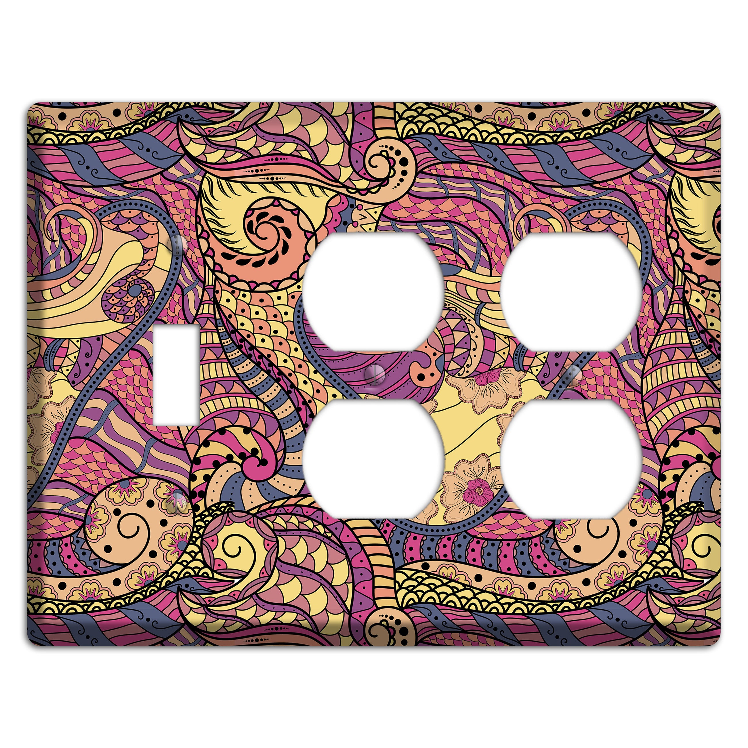 Retro Flourish 2 Toggle / 2 Duplex Wallplate