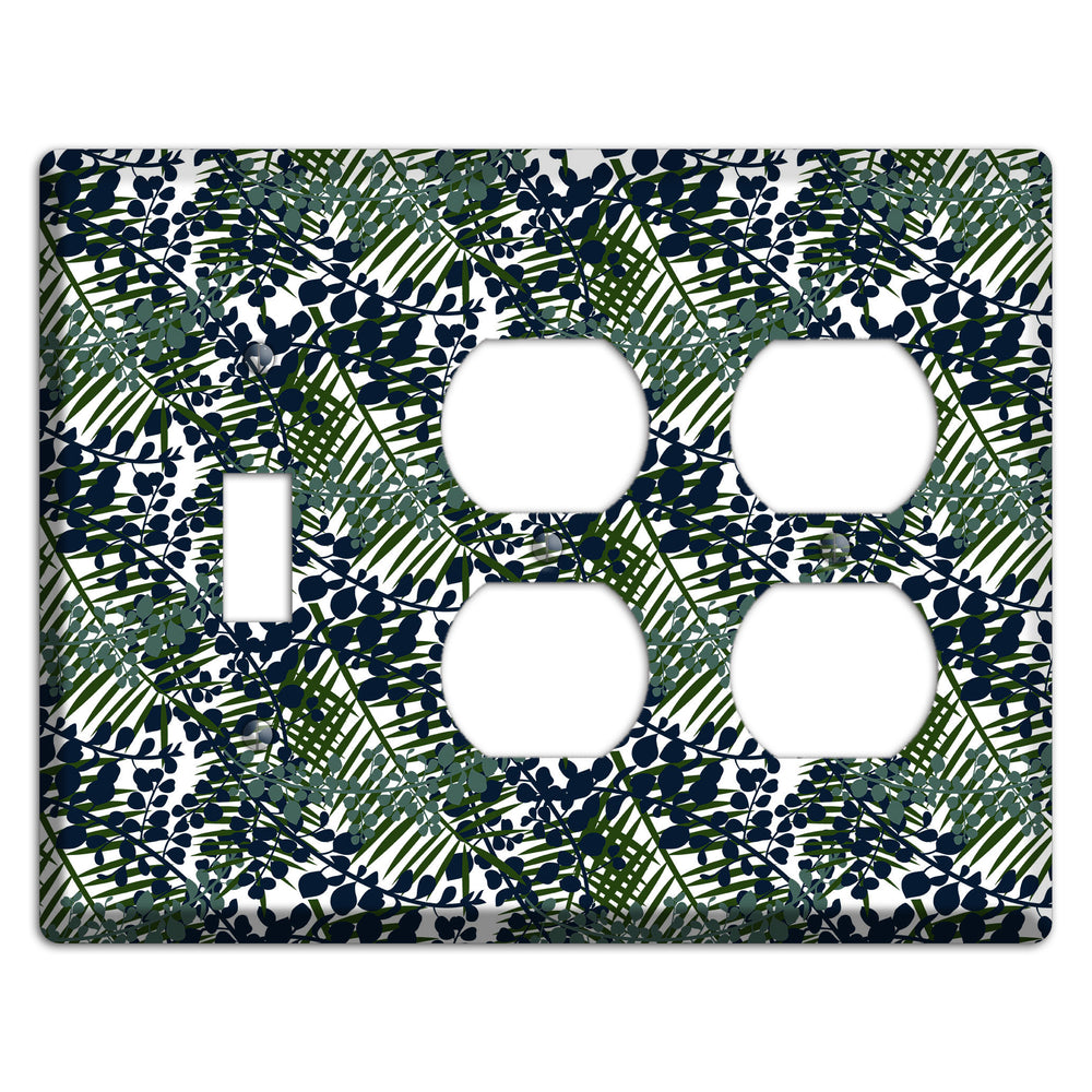 Leaves Style R Toggle / 2 Duplex Wallplate