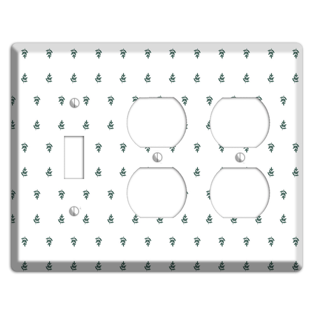 Leaves Style Y Toggle / 2 Duplex Wallplate