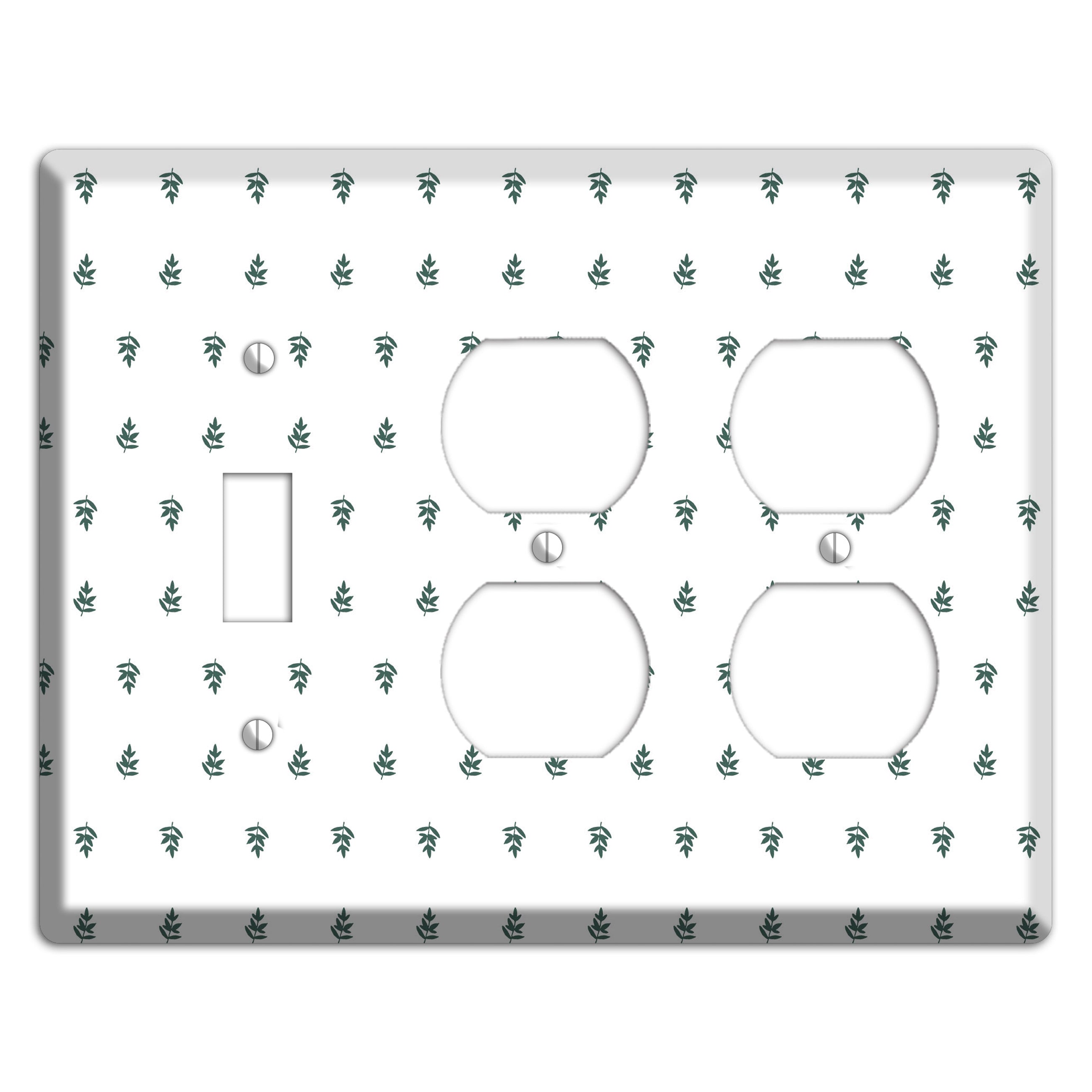 Leaves Style Y Toggle / 2 Duplex Wallplate