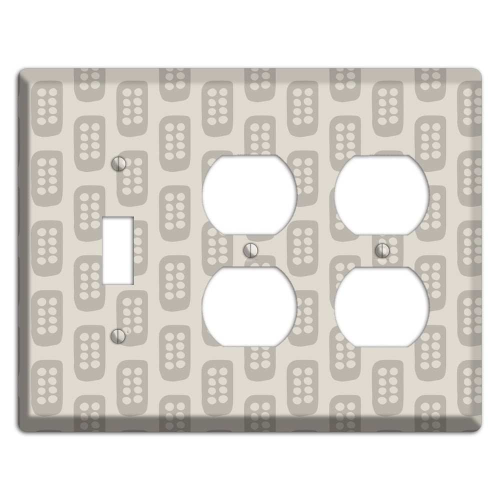 Simple Scandanavian Style EE Toggle / 2 Duplex Wallplate