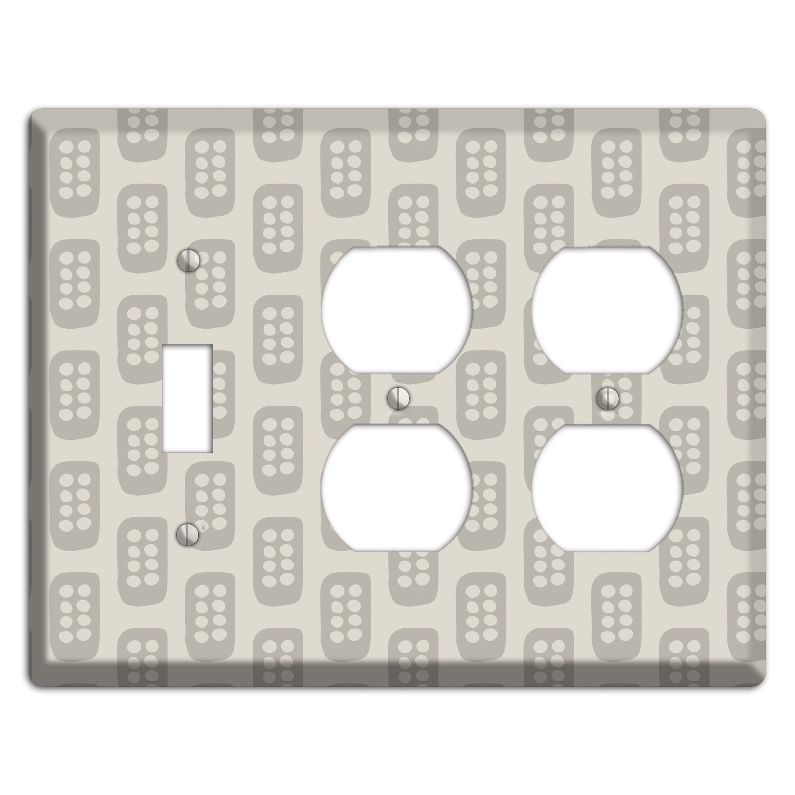 Simple Scandanavian Style EE Toggle / 2 Duplex Wallplate