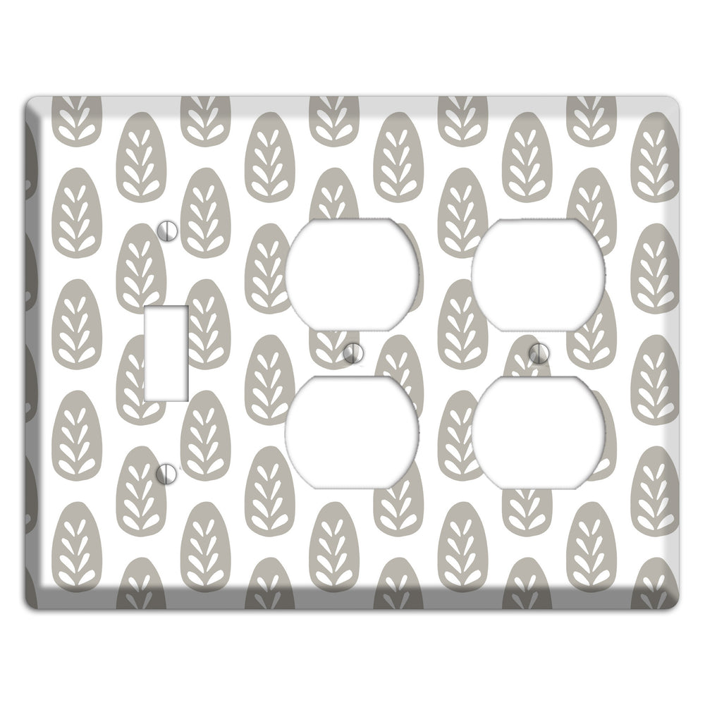 Simple Scandanavian Style U Toggle / 2 Duplex Wallplate