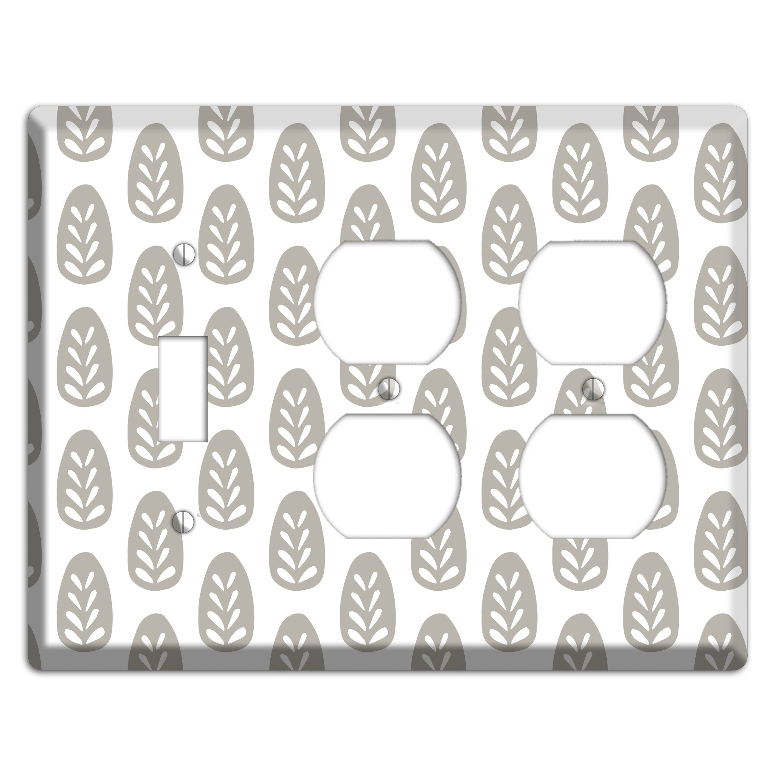 Simple Scandanavian Style U Toggle / 2 Duplex Wallplate