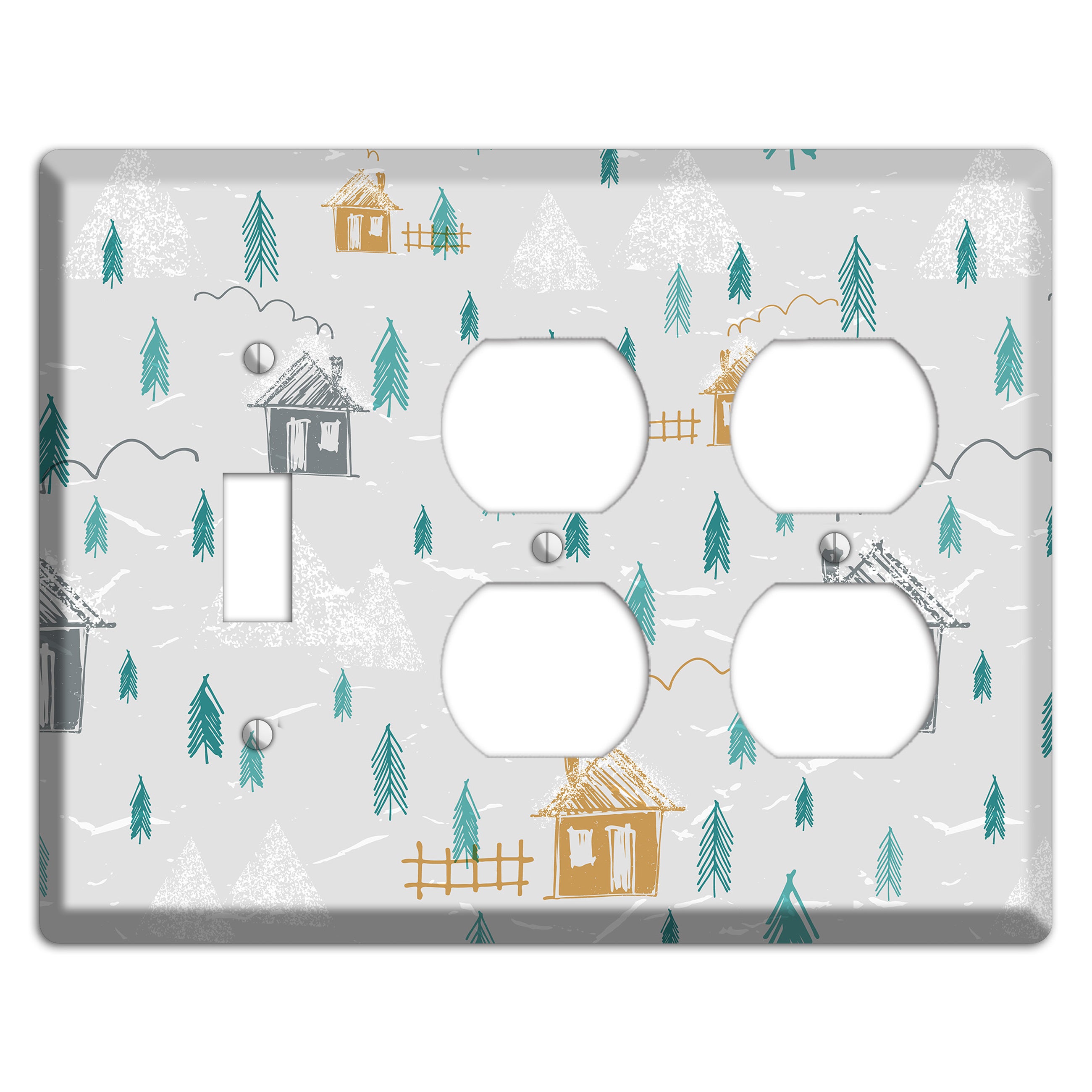 Wildlife Neighborhoods 2 Toggle / 2 Duplex Wallplate