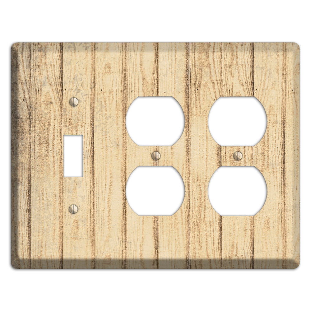 Hampton Weathered Wood Toggle / 2 Duplex Wallplate