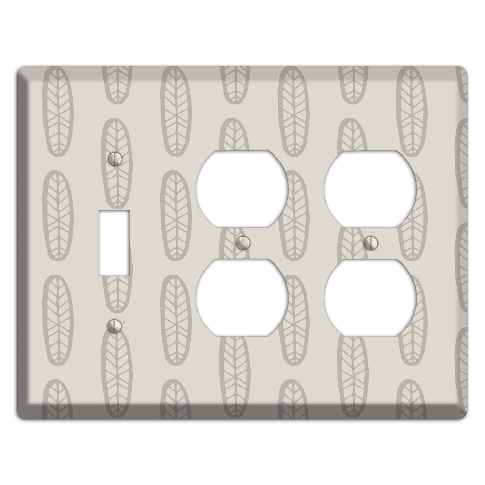 Simple Scandanavian Style K Toggle / 2 Duplex Wallplate