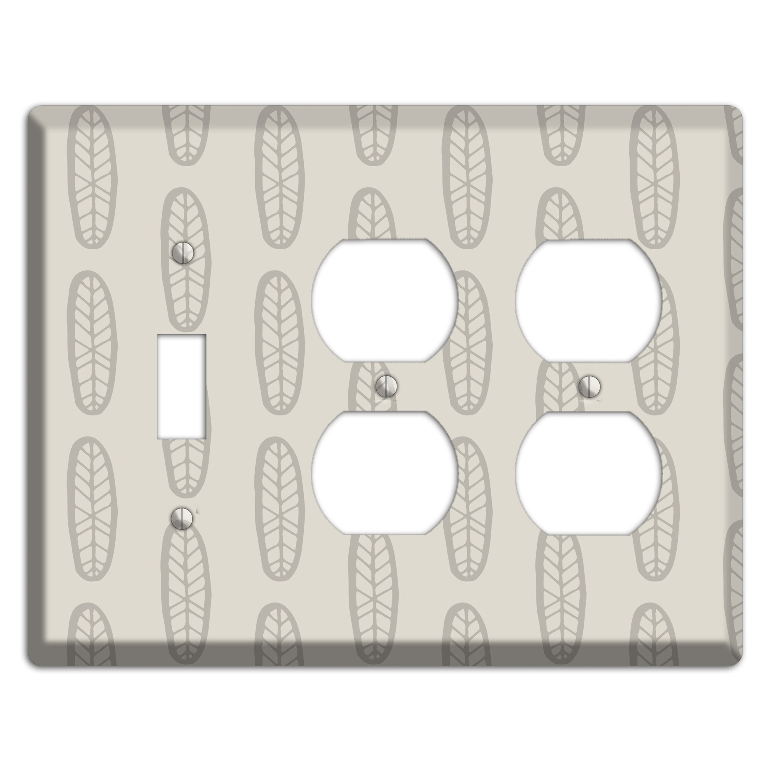 Simple Scandanavian Style K Toggle / 2 Duplex Wallplate