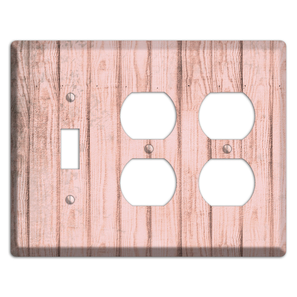 Beauty Bush Weathered Wood Toggle / 2 Duplex Wallplate