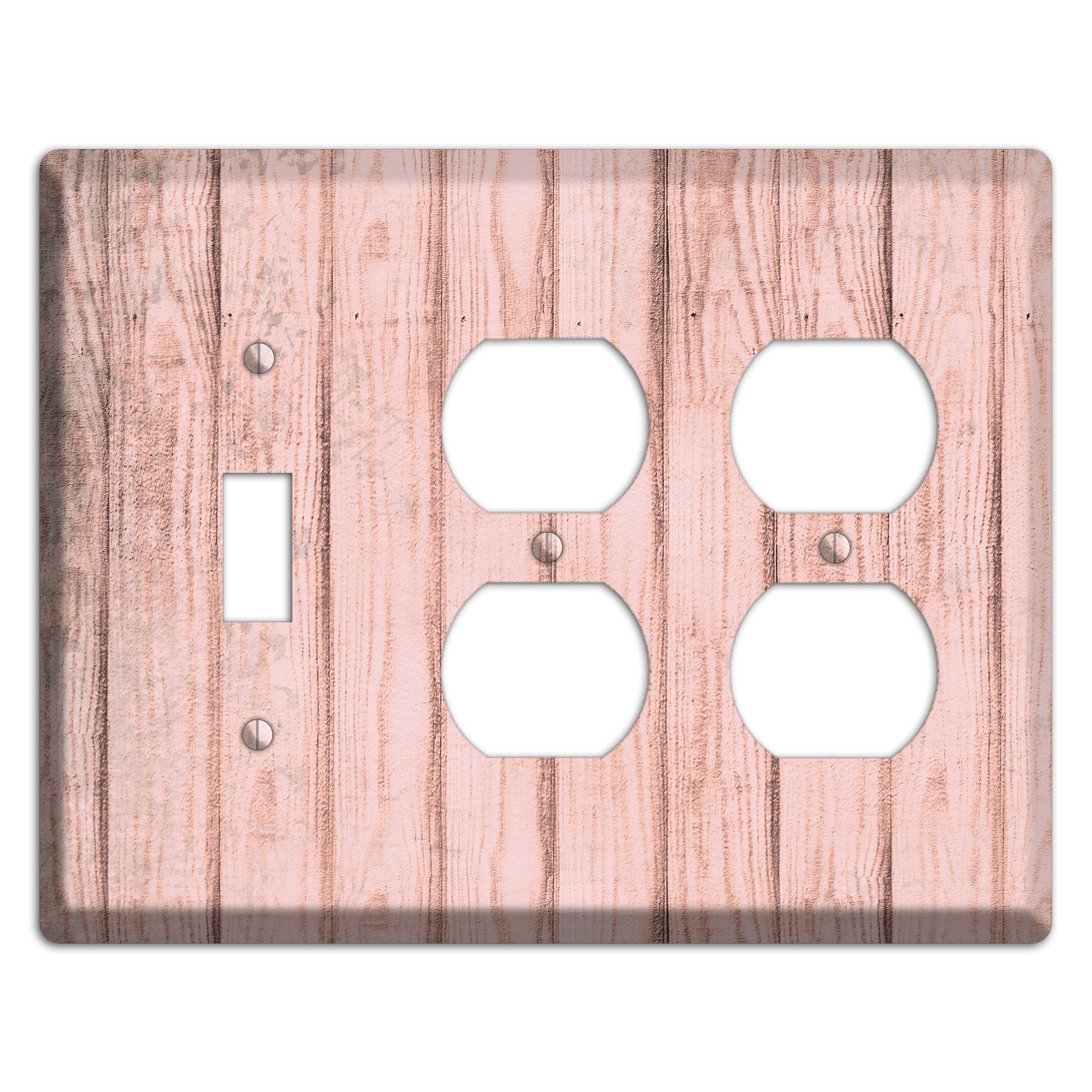 Beauty Bush Weathered Wood Toggle / 2 Duplex Wallplate
