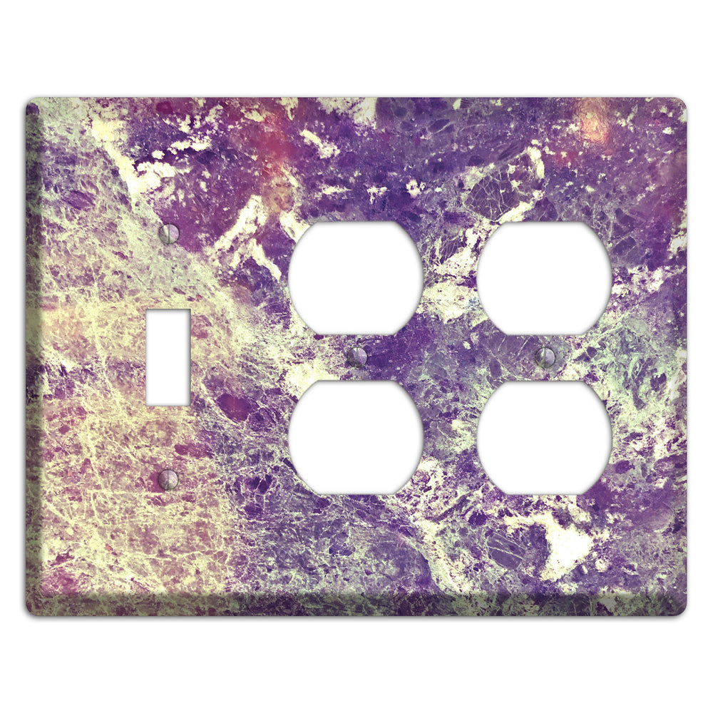 Mamba Marble Toggle / 2 Duplex Wallplate