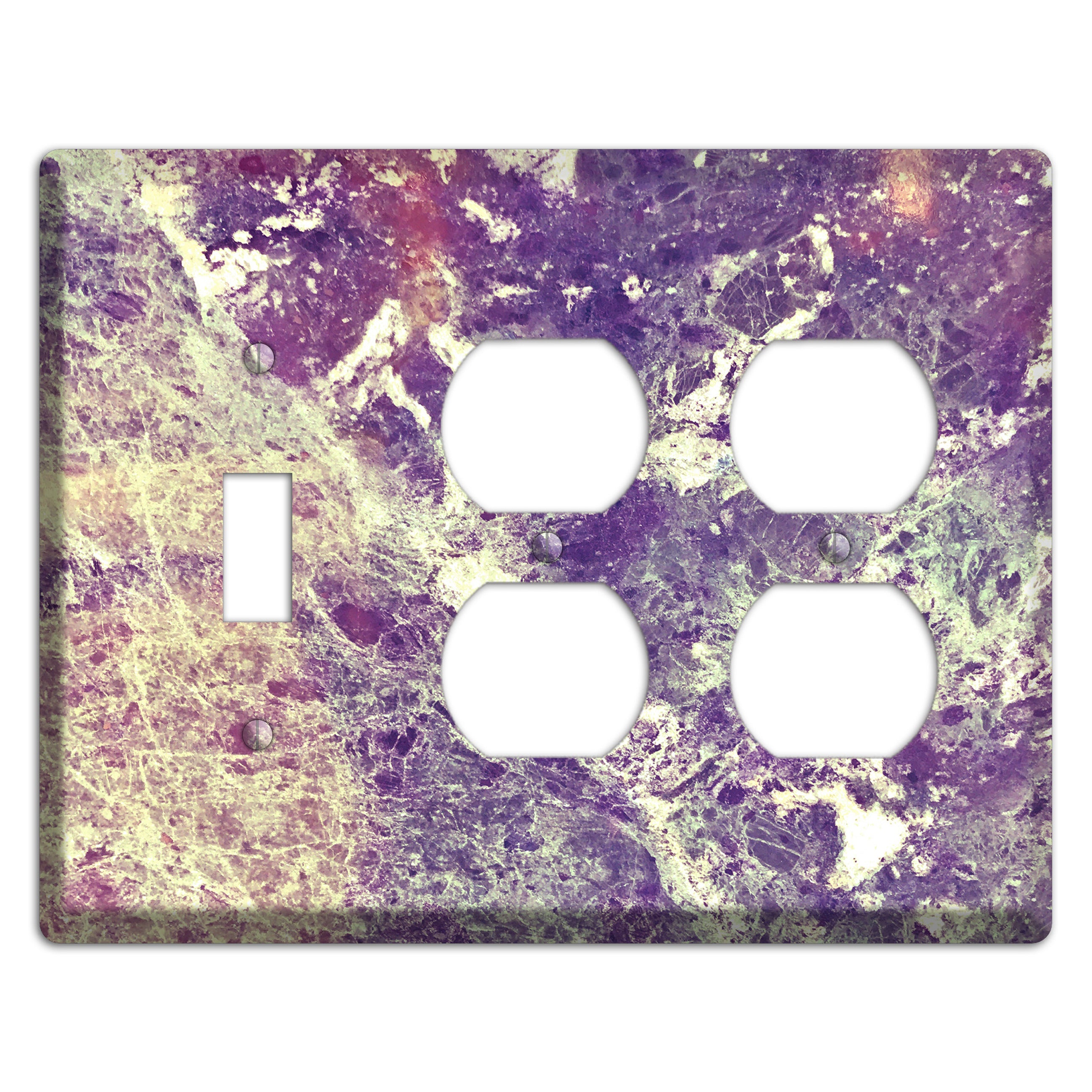 Mamba Marble Toggle / 2 Duplex Wallplate