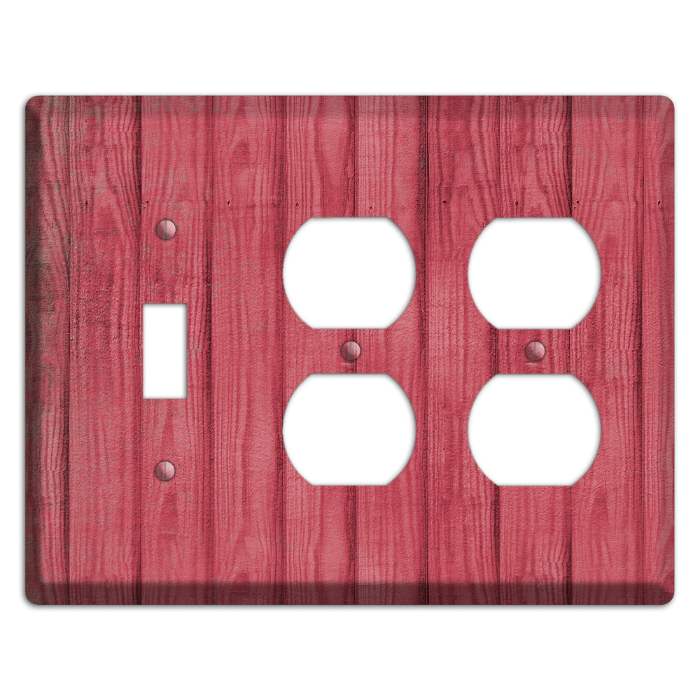 Fuzzy Wuzzy Weathered Wood Toggle / 2 Duplex Wallplate