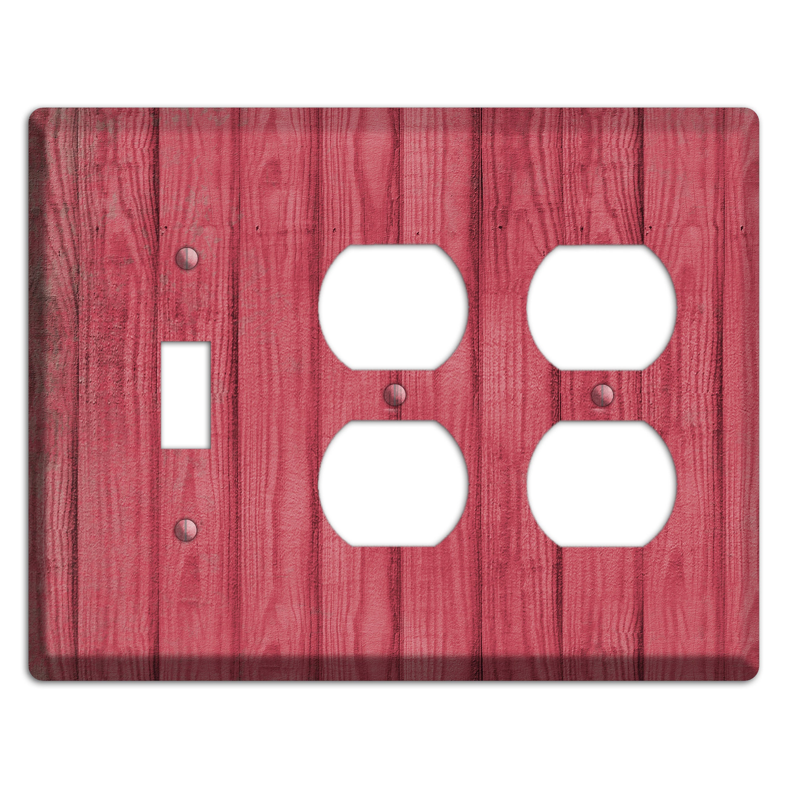 Fuzzy Wuzzy Weathered Wood Toggle / 2 Duplex Wallplate