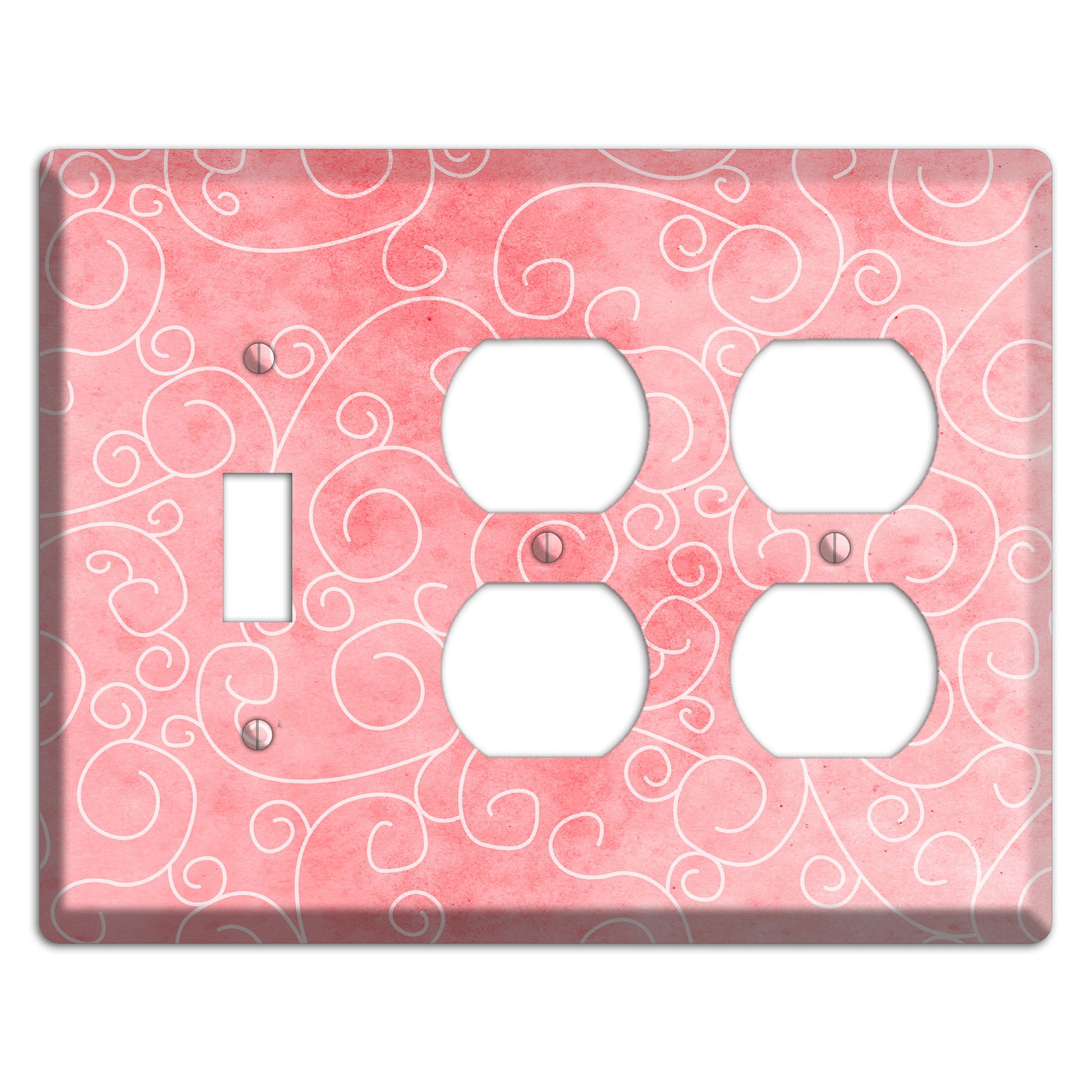 Azalea Soft Coral Toggle / 2 Duplex Wallplate