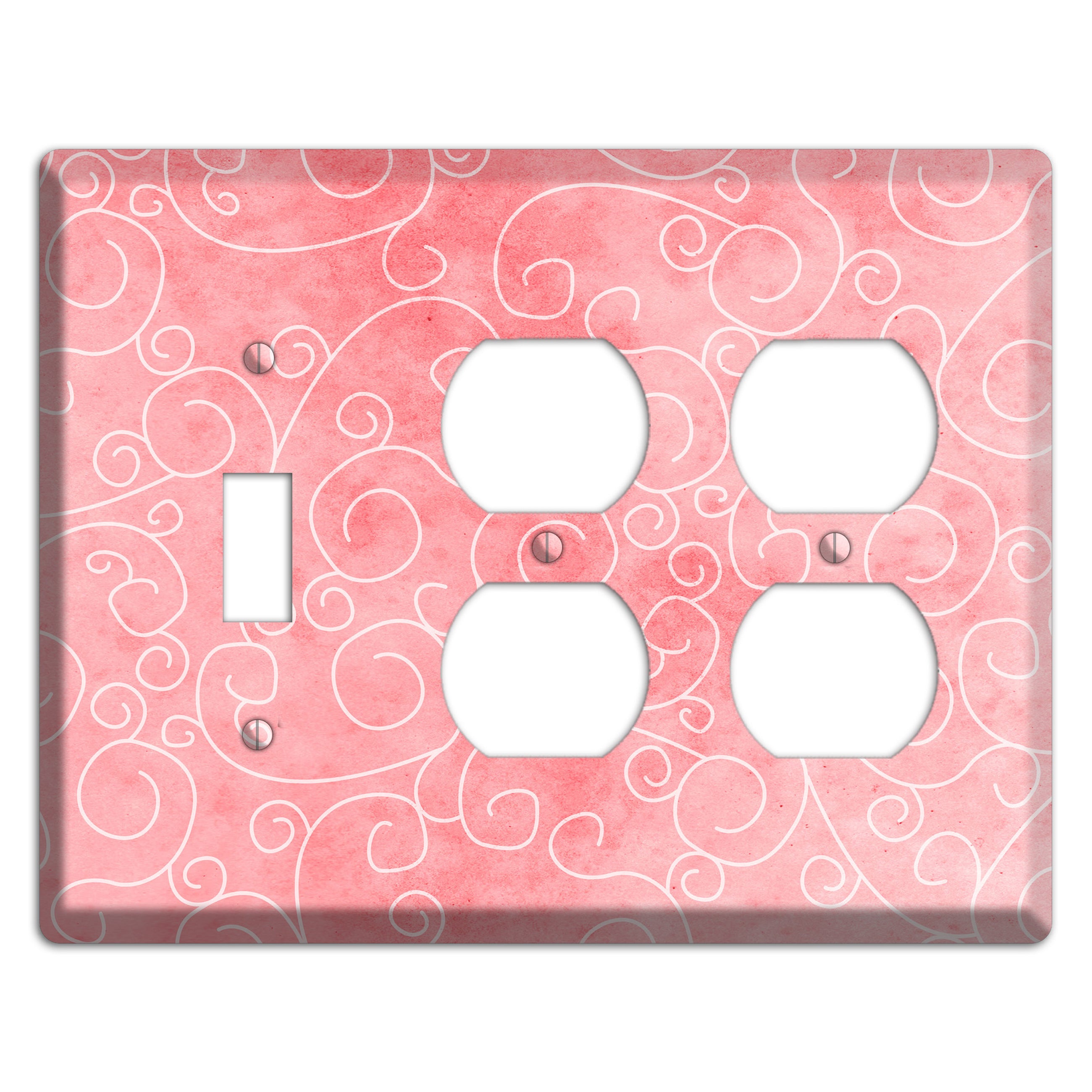 Azalea Soft Coral Toggle / 2 Duplex Wallplate