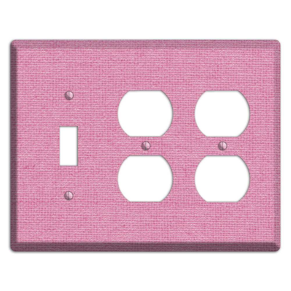 Gamboge Pink Texture Toggle / 2 Duplex Wallplate