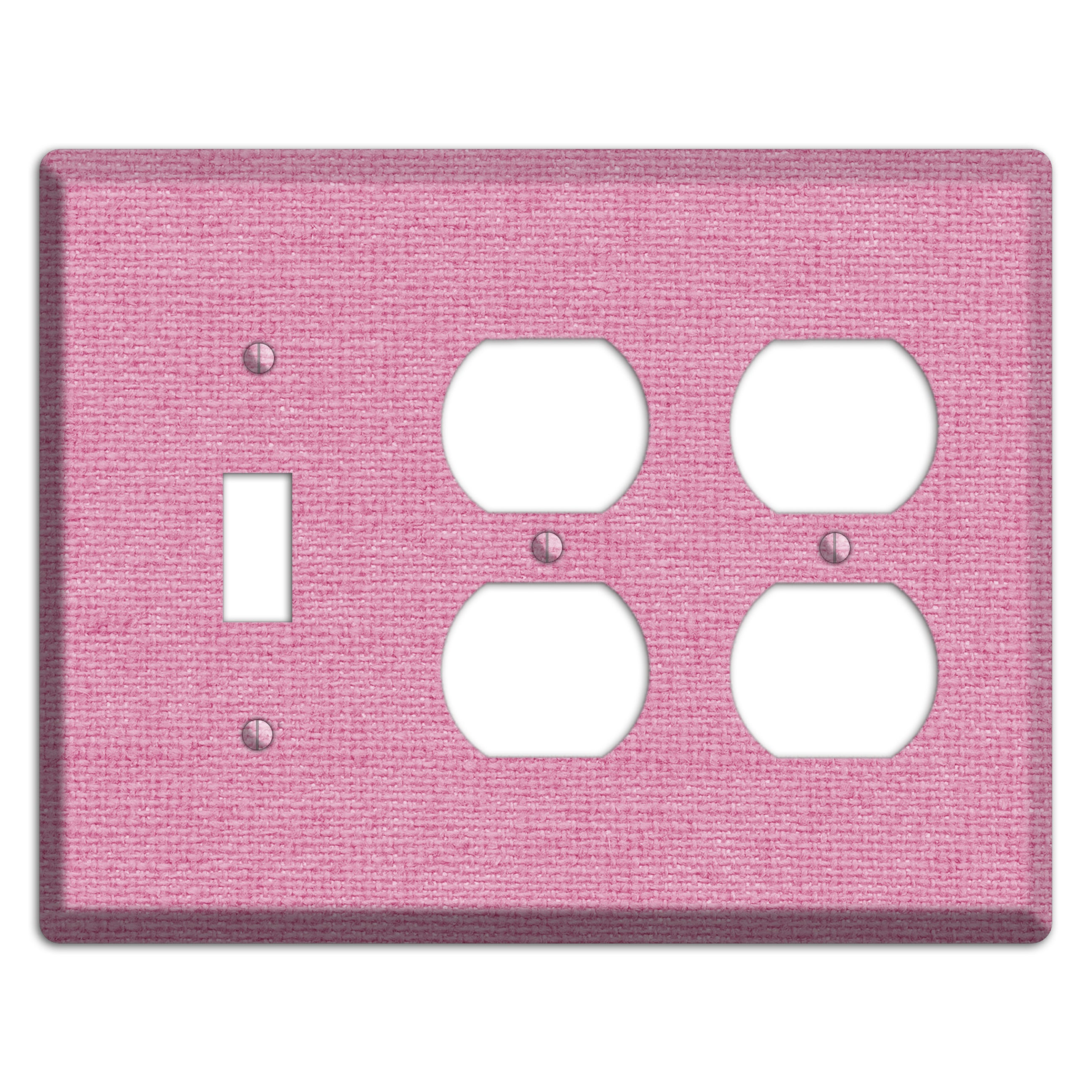 Gamboge Pink Texture Toggle / 2 Duplex Wallplate