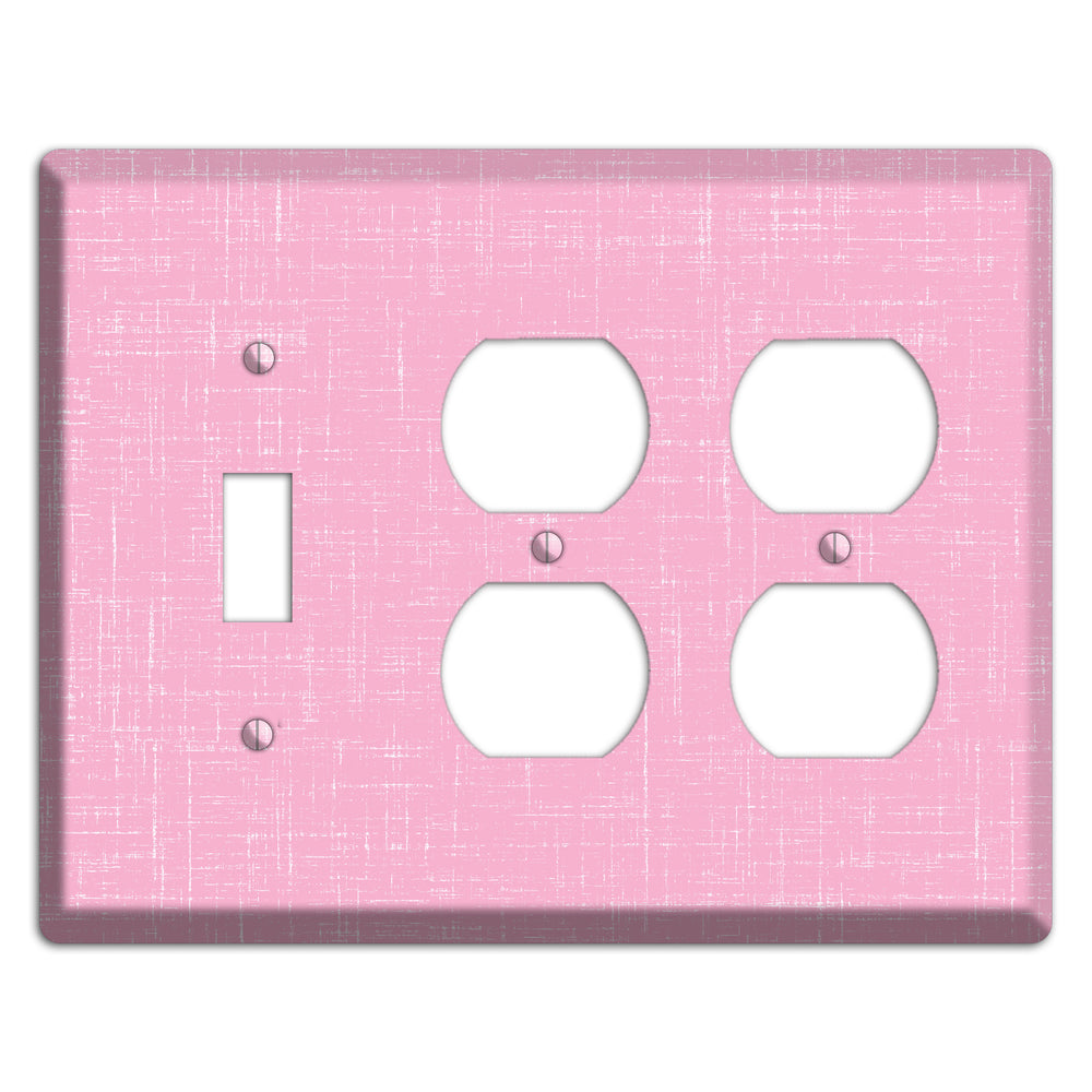 Chantilly Pink Texture Toggle / 2 Duplex Wallplate