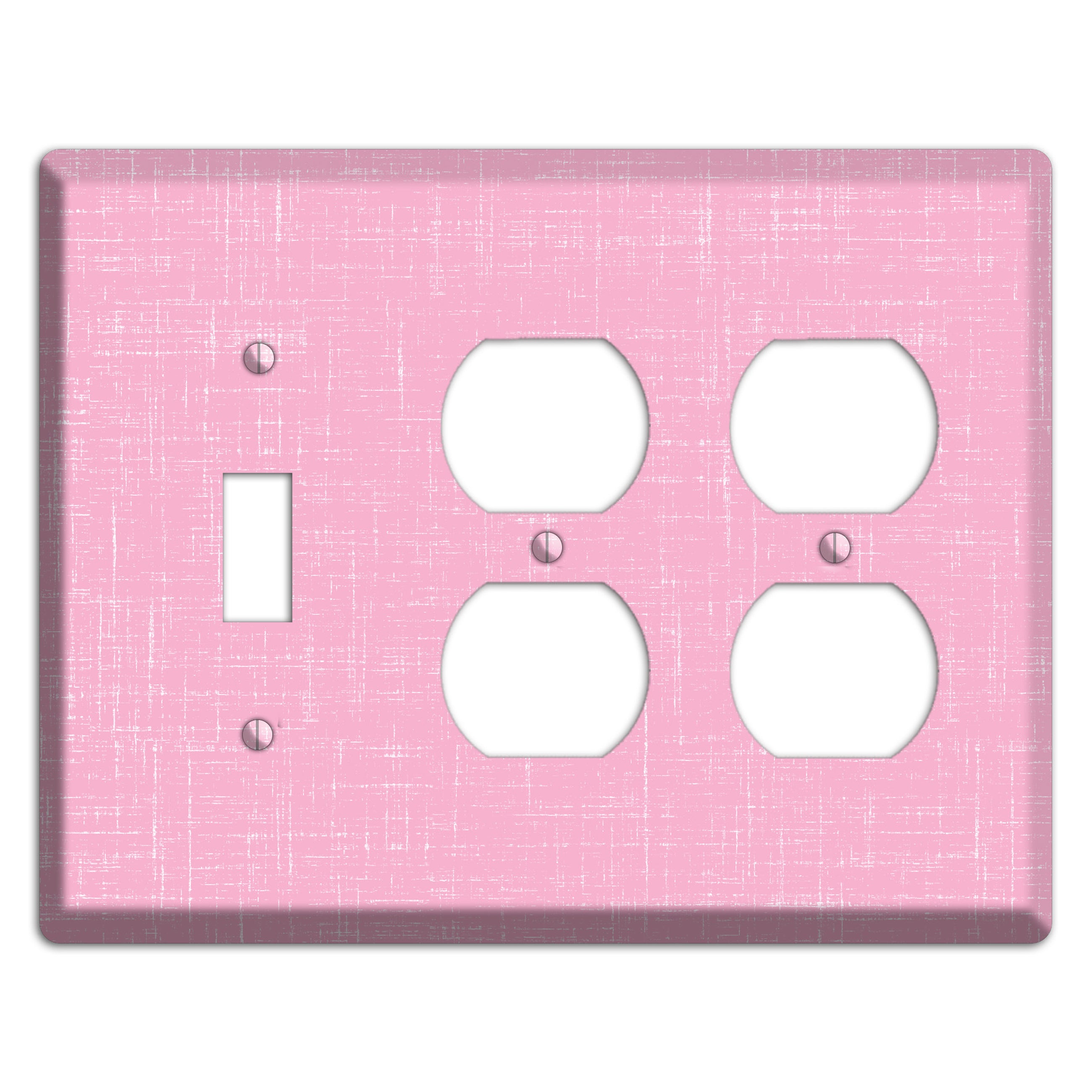Chantilly Pink Texture Toggle / 2 Duplex Wallplate