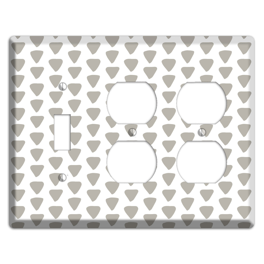 Simple Scandanavian Style R Toggle / 2 Duplex Wallplate