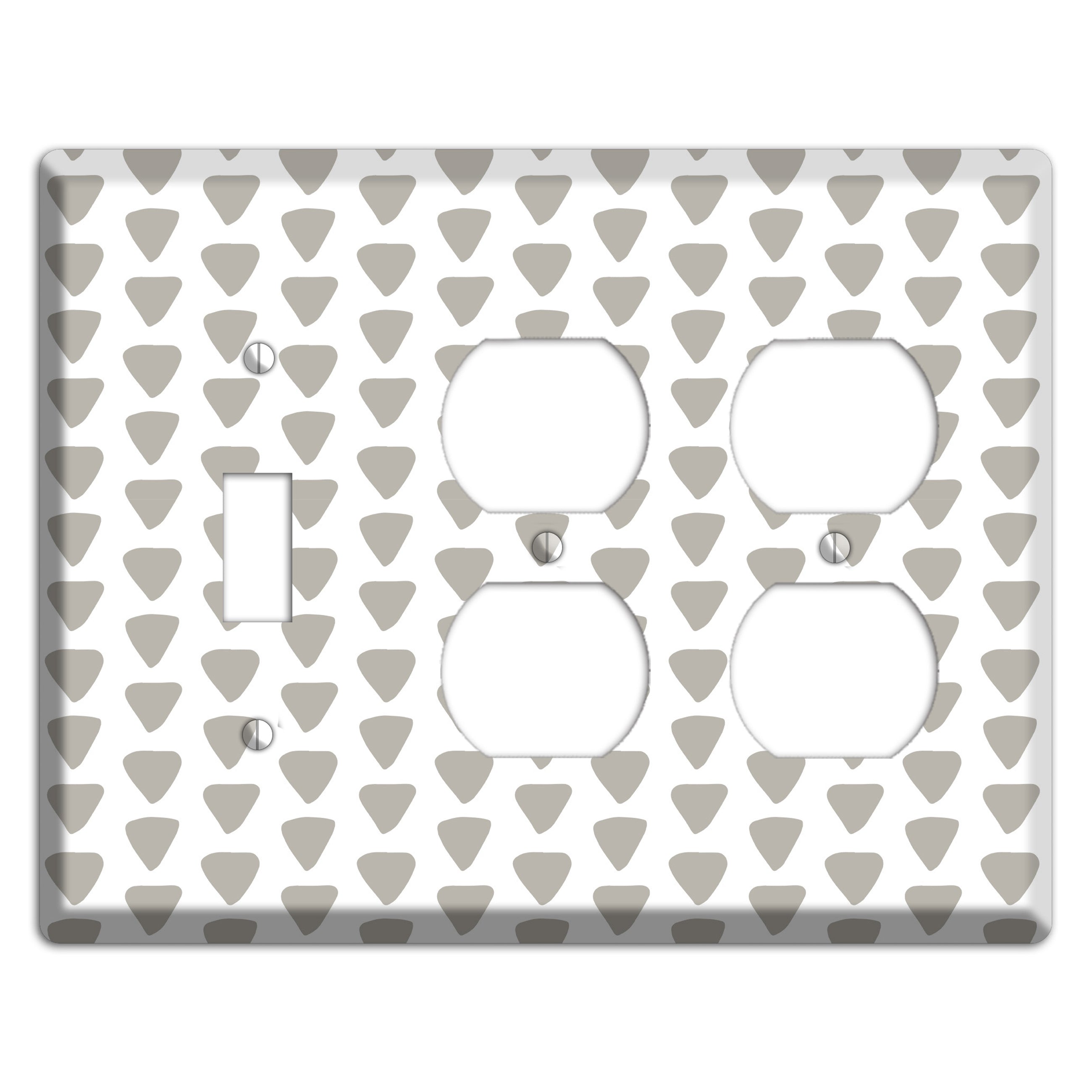 Simple Scandanavian Style R Toggle / 2 Duplex Wallplate