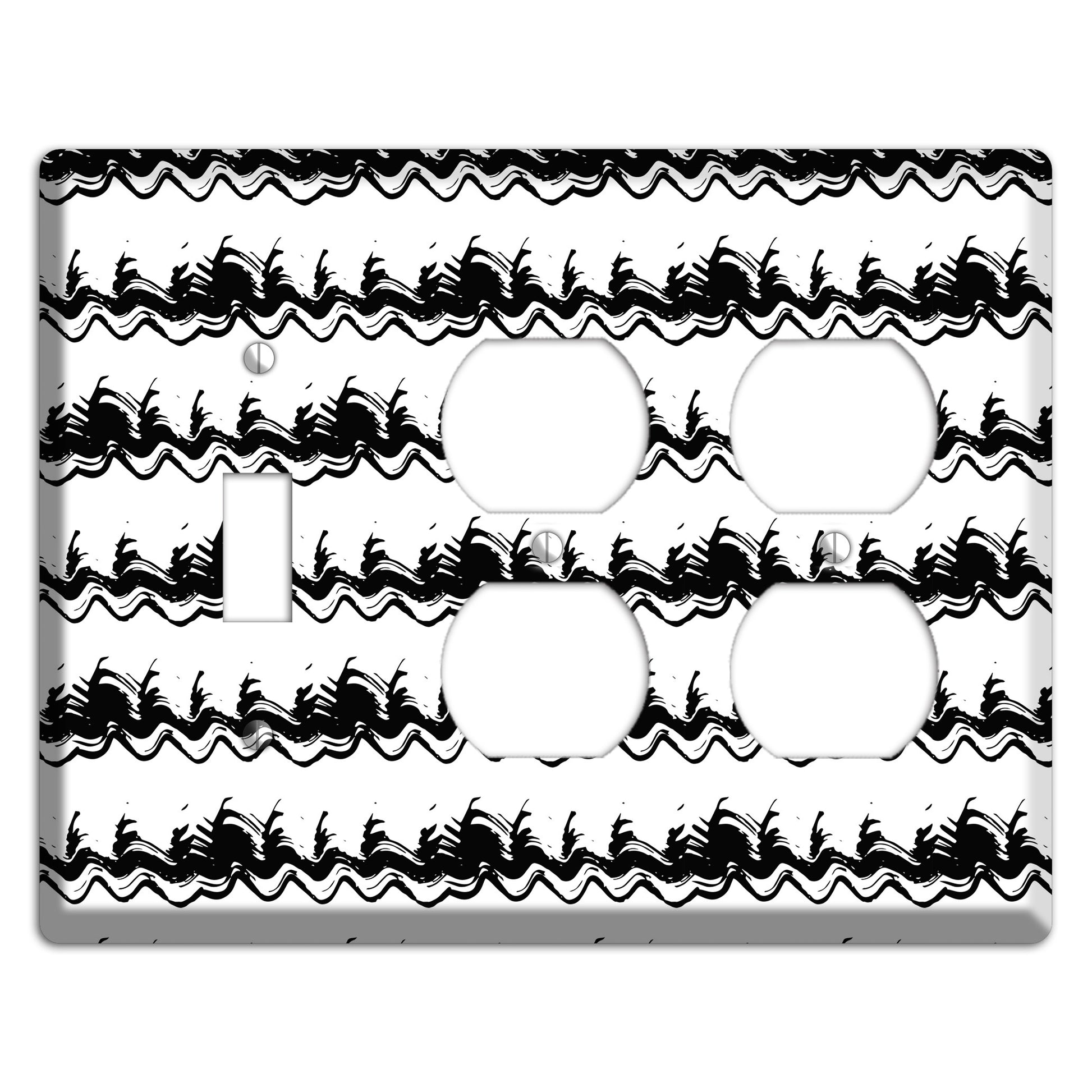 Ink Brushstrokes 10 Toggle / 2 Duplex Wallplate