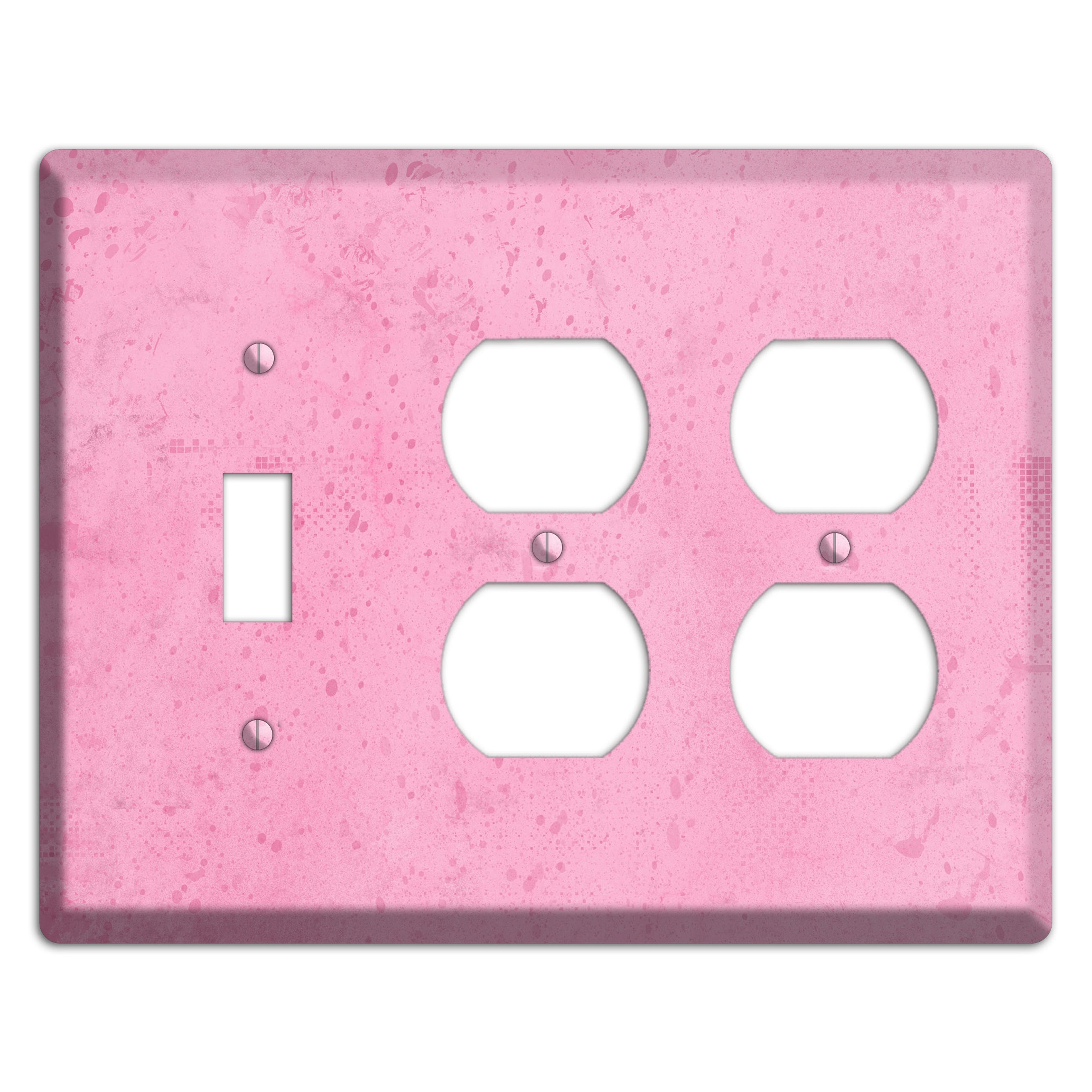 Illusion Pink Texture Toggle / 2 Duplex Wallplate
