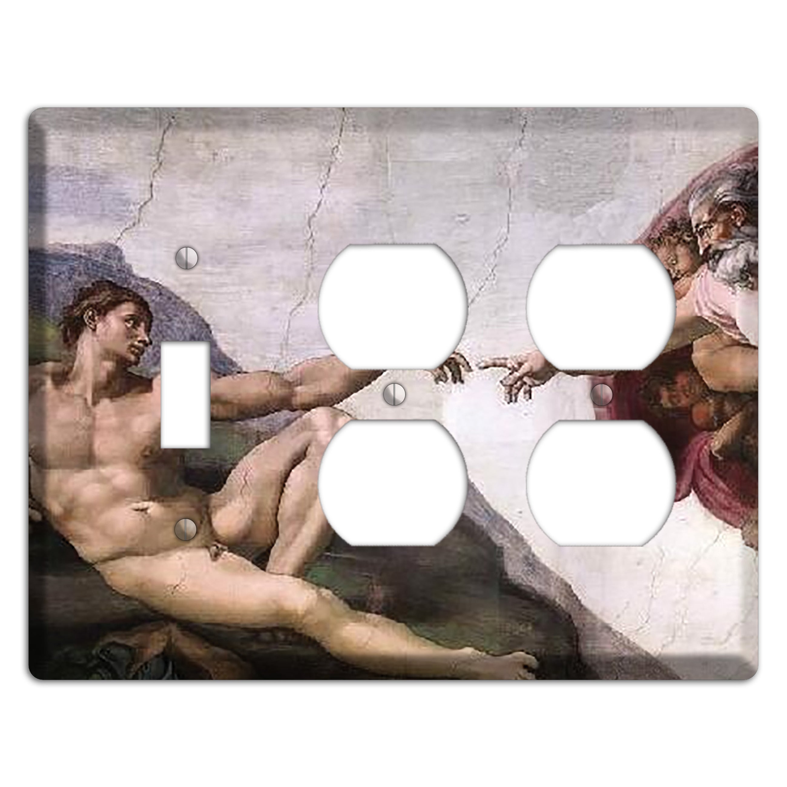 Michelangelo 1 Toggle / 2 Duplex Wallplate