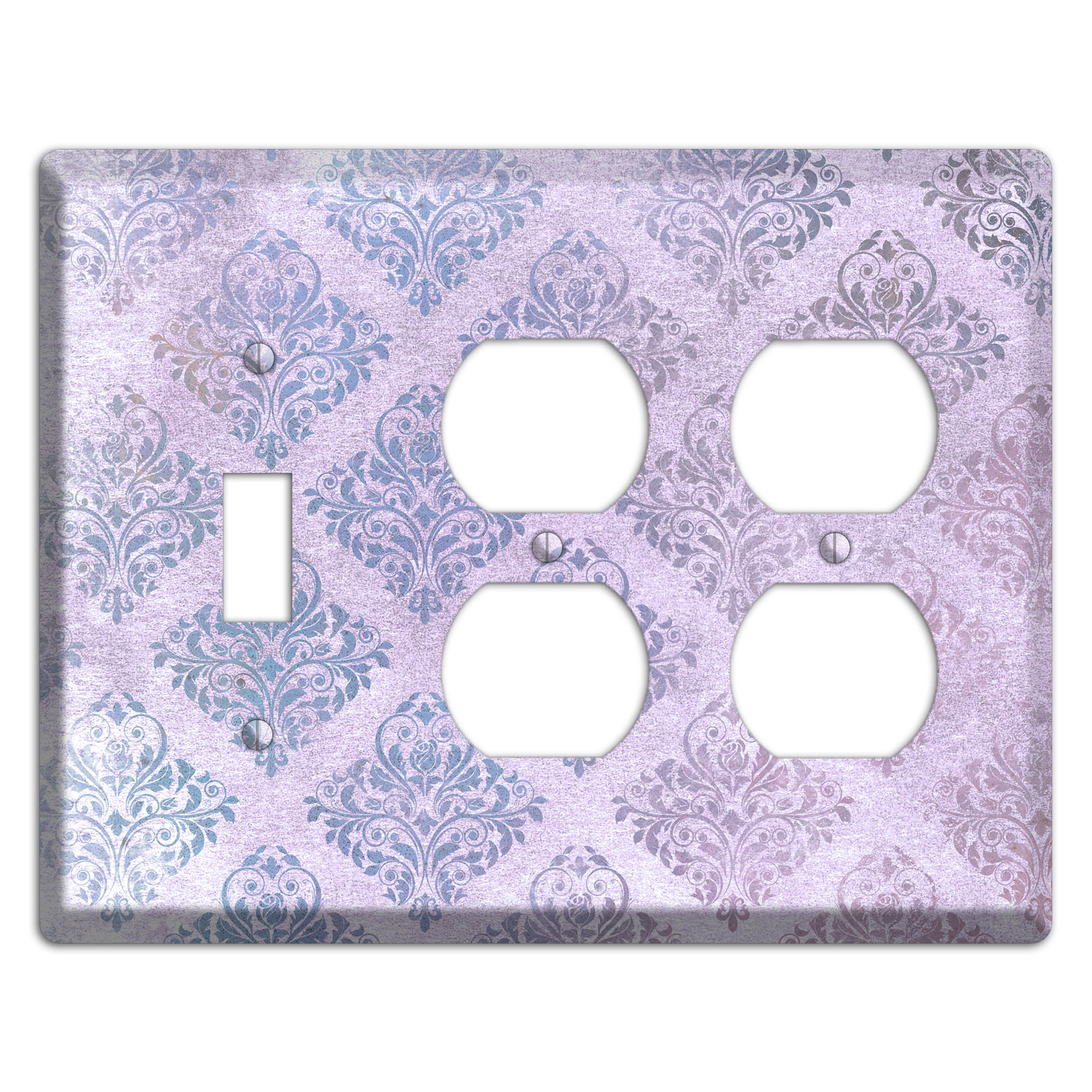 Logan Whimsical Damask Toggle / 2 Duplex Wallplate