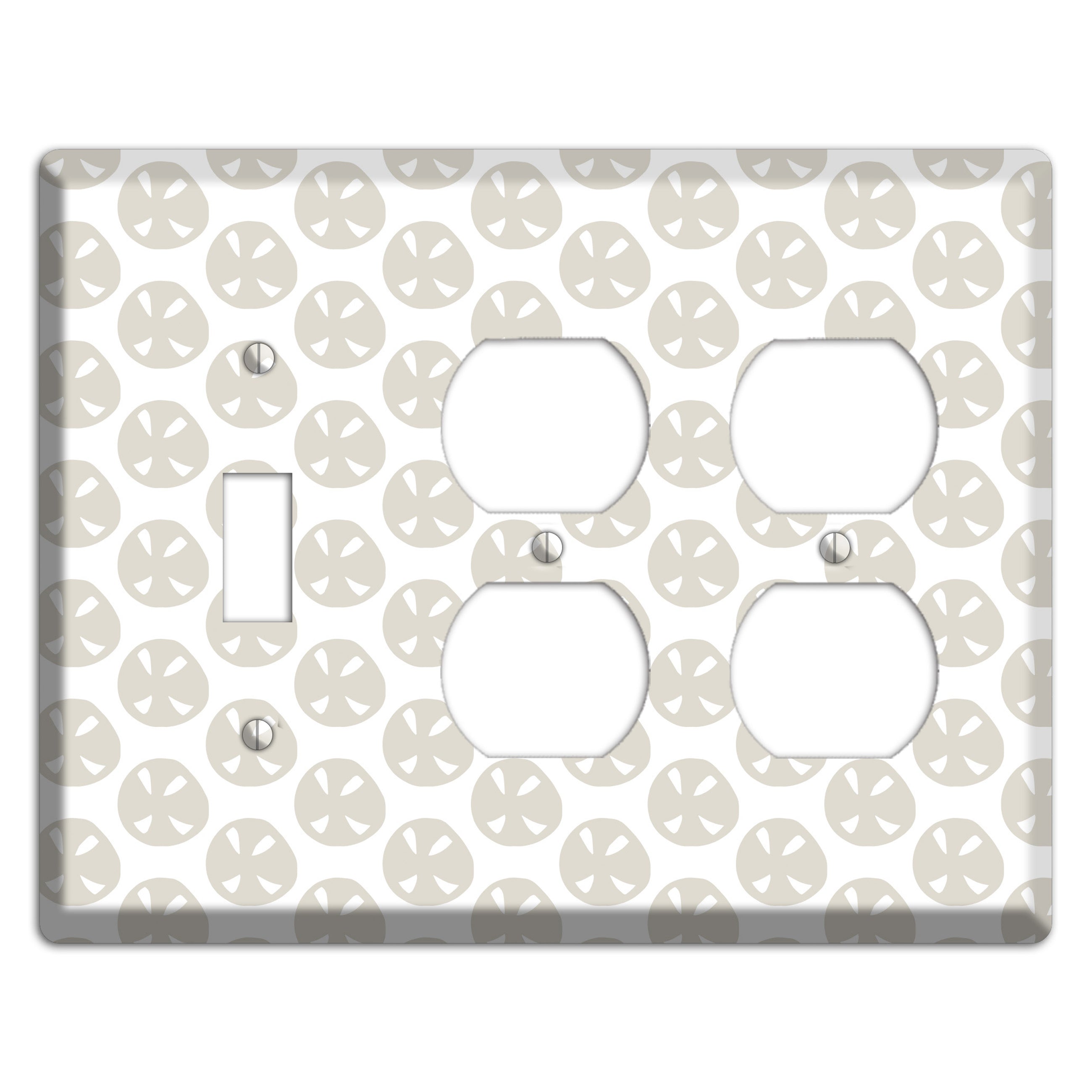 Simple Scandanavian Style LL Toggle / 2 Duplex Wallplate