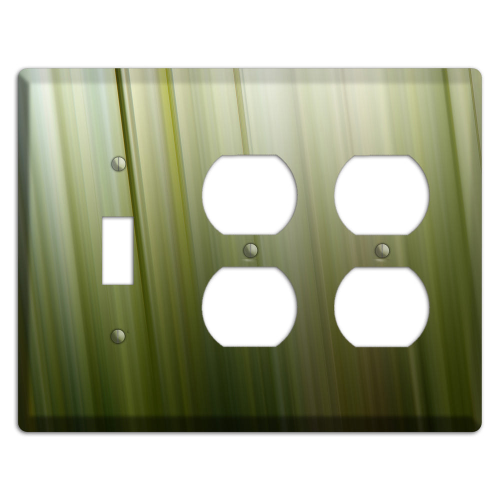 Olive Ray of Light 2 Toggle / 2 Duplex Wallplate