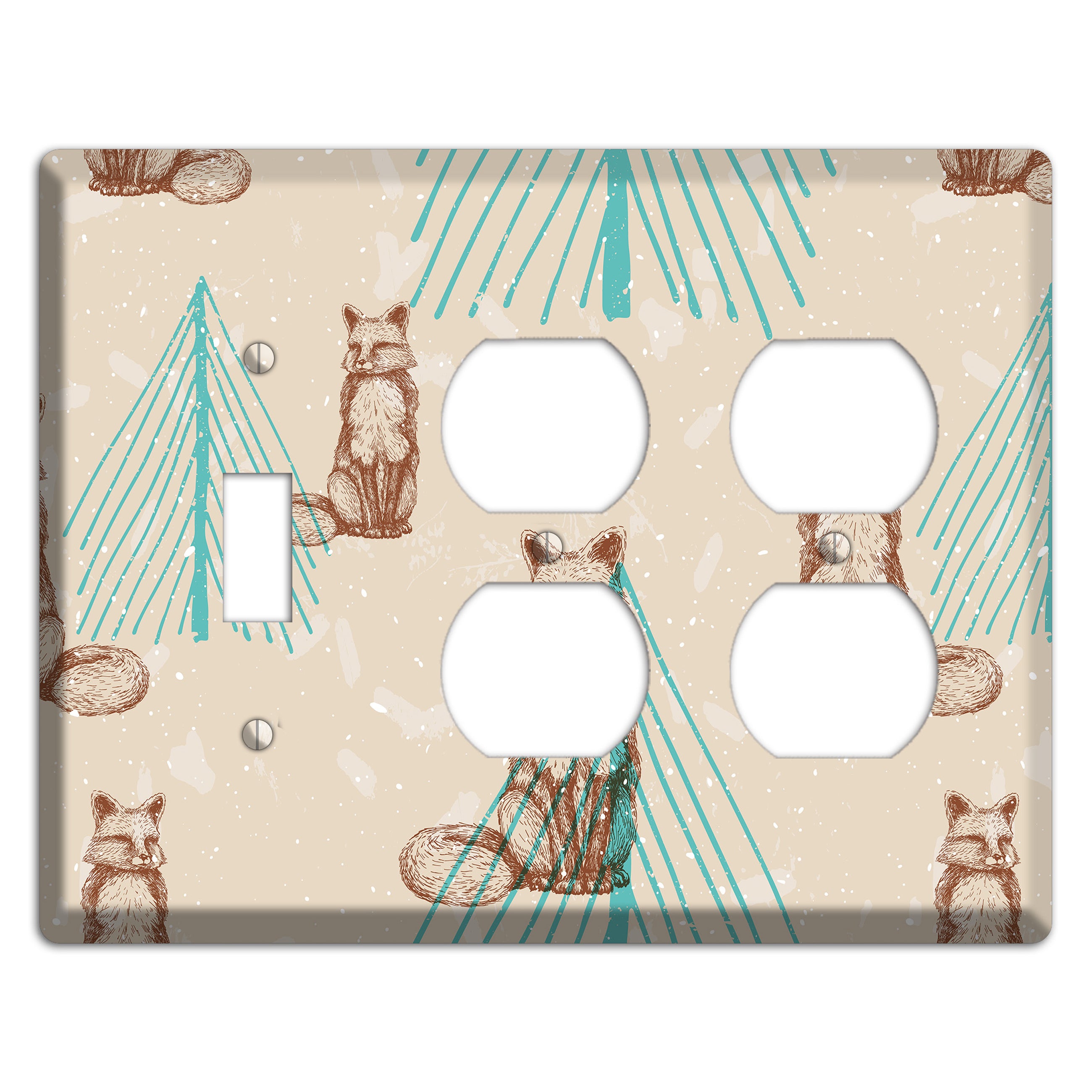 Wildlife Fox Toggle / 2 Duplex Wallplate