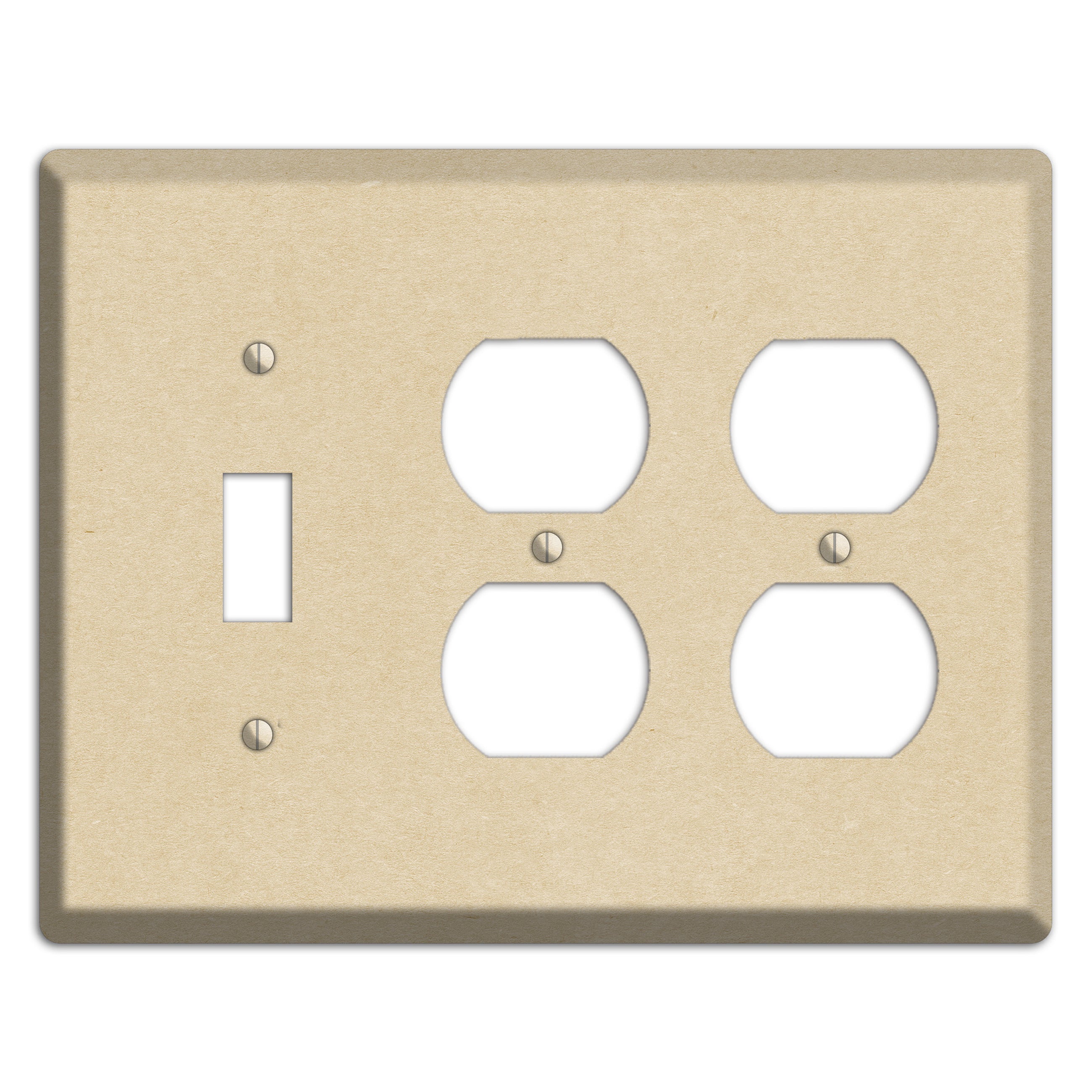 Double Pearl Lusta Kraft Toggle / 2 Duplex Wallplate
