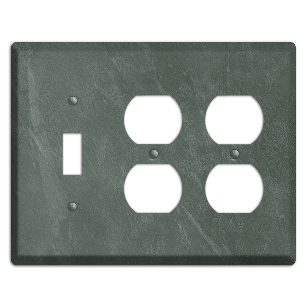 Chalk Dark Green Toggle / 2 Duplex Wallplate