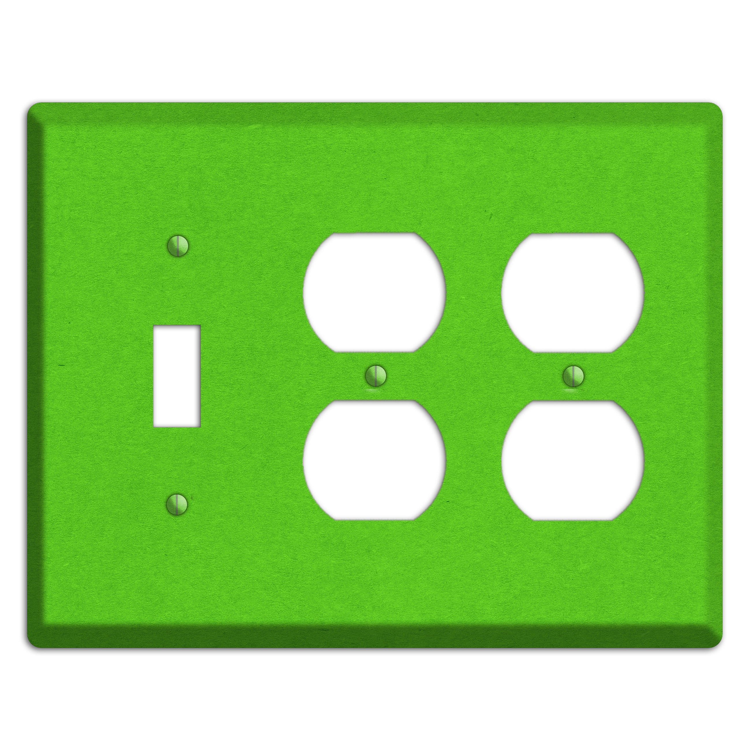 Kelly Green Kraft Toggle / 2 Duplex Wallplate