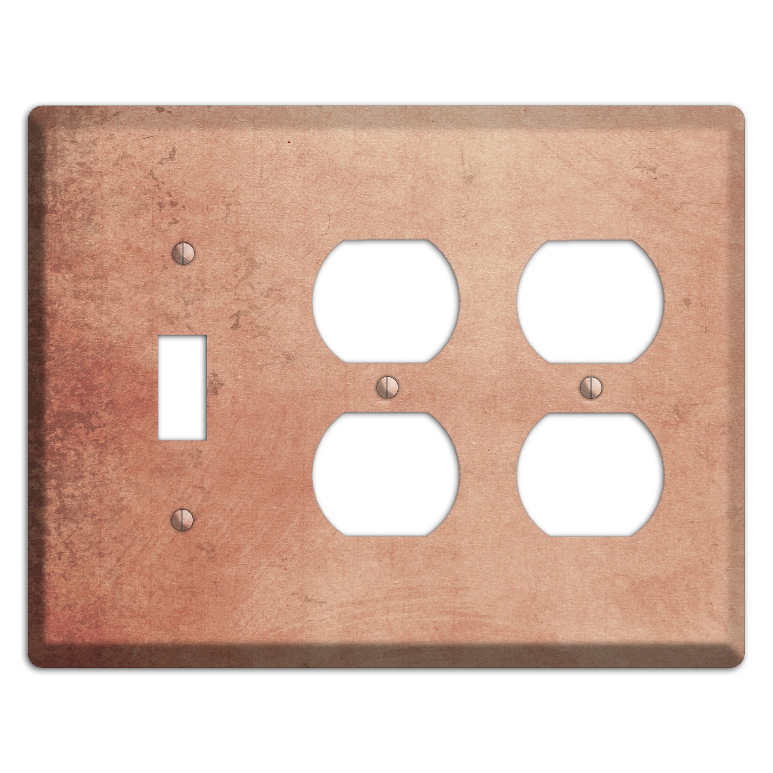 Tan Vintage Grunge Toggle / 2 Duplex Wallplate