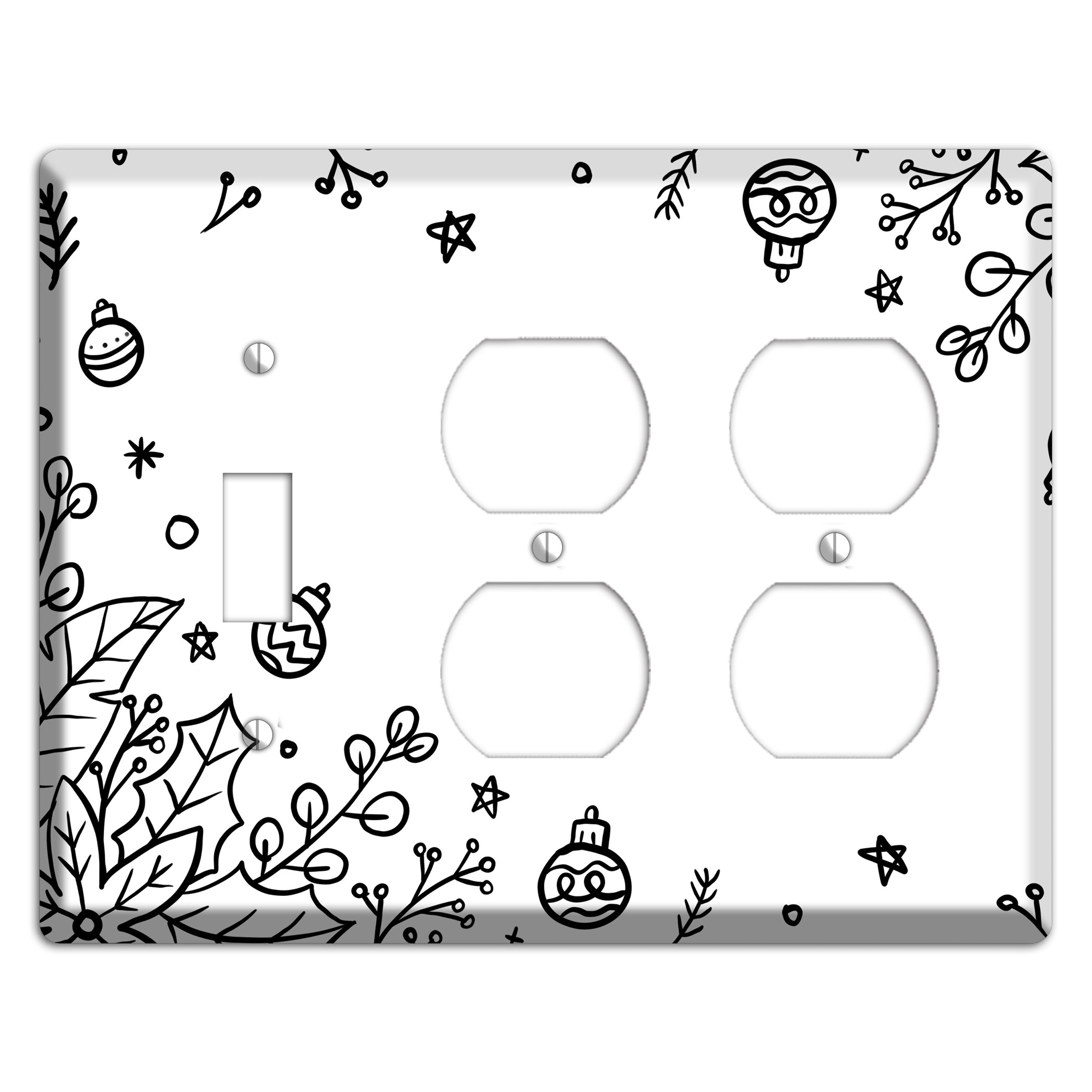 Cartoon Christmas 1 Toggle / 2 Duplex Wallplate