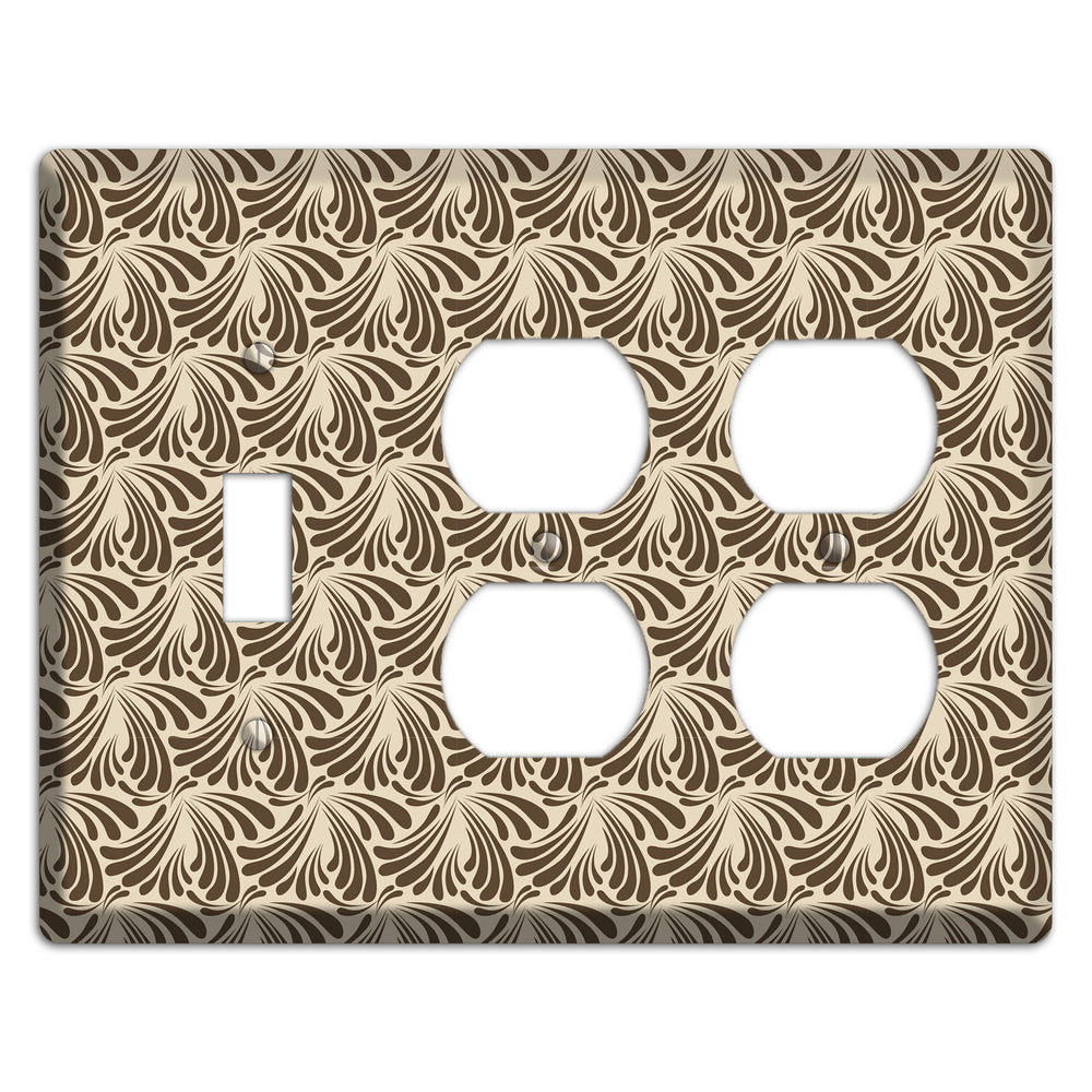 Nouveau Tear Drop Toggle / 2 Duplex Wallplate