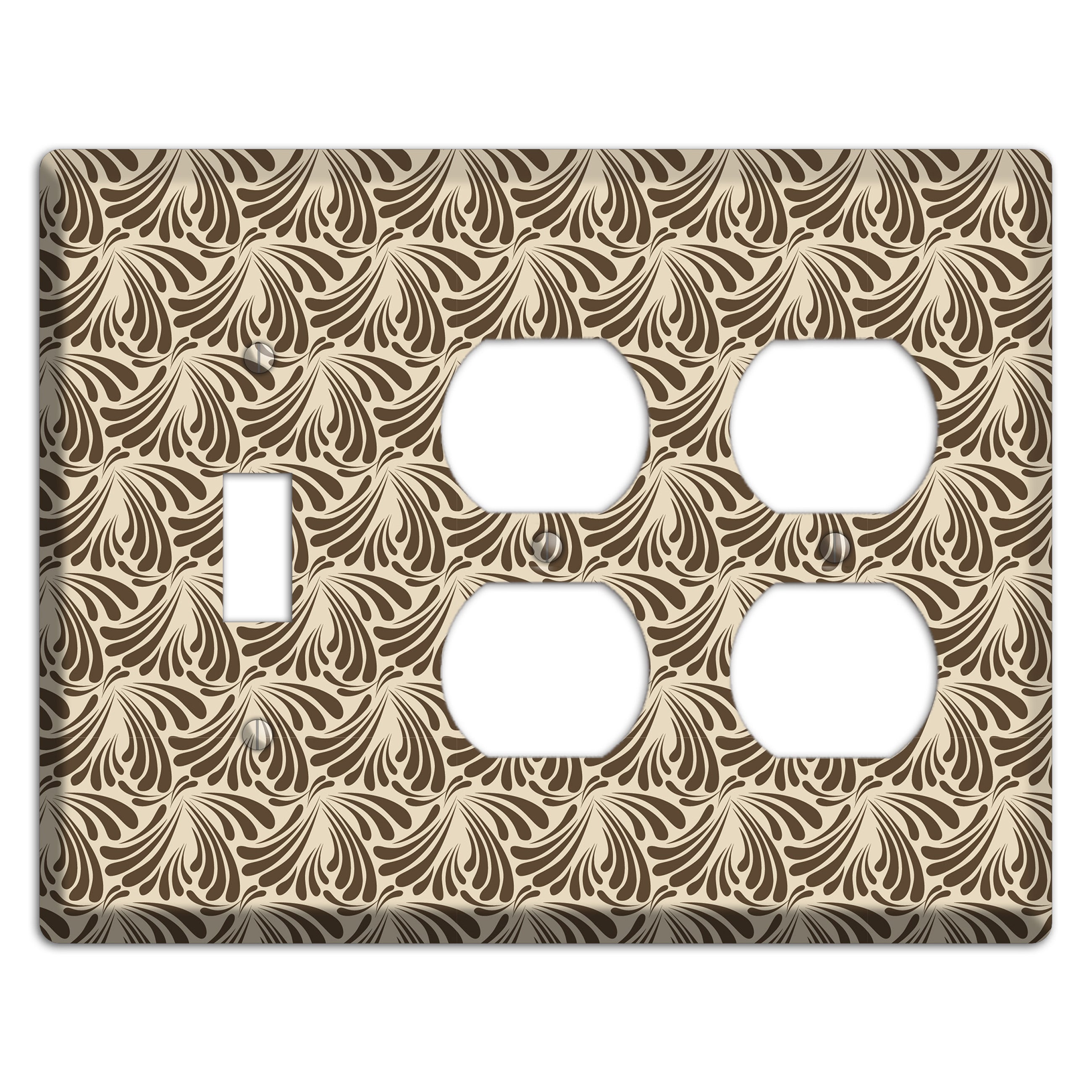 Nouveau Tear Drop Toggle / 2 Duplex Wallplate