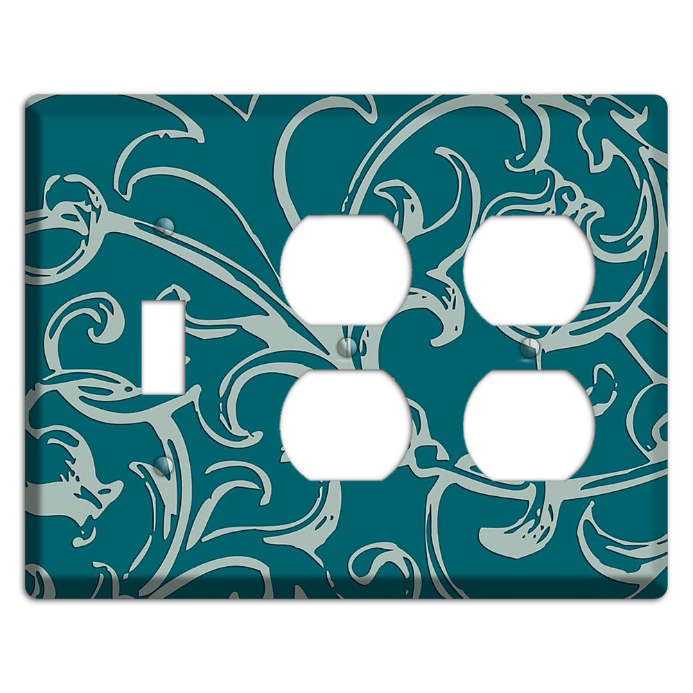 Victorian Teal Toggle / 2 Duplex Wallplate