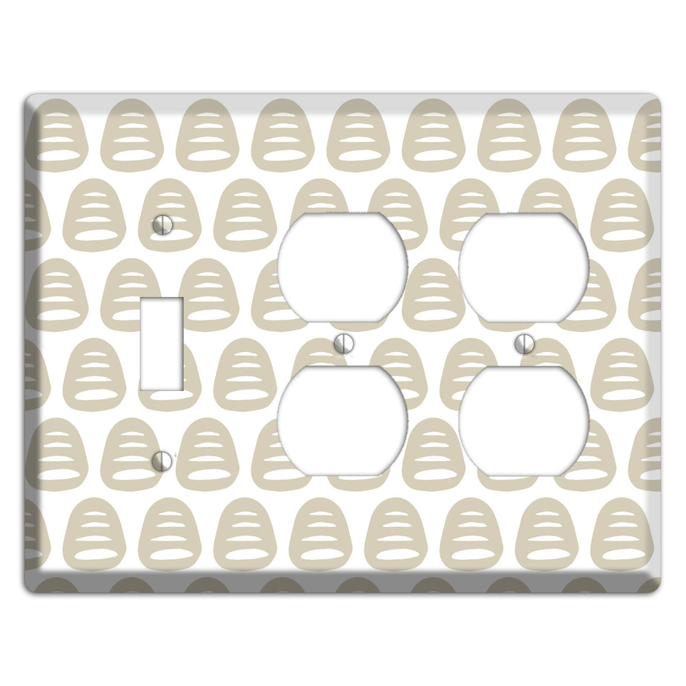 Simple Scandanavian Style II Toggle / 2 Duplex Wallplate