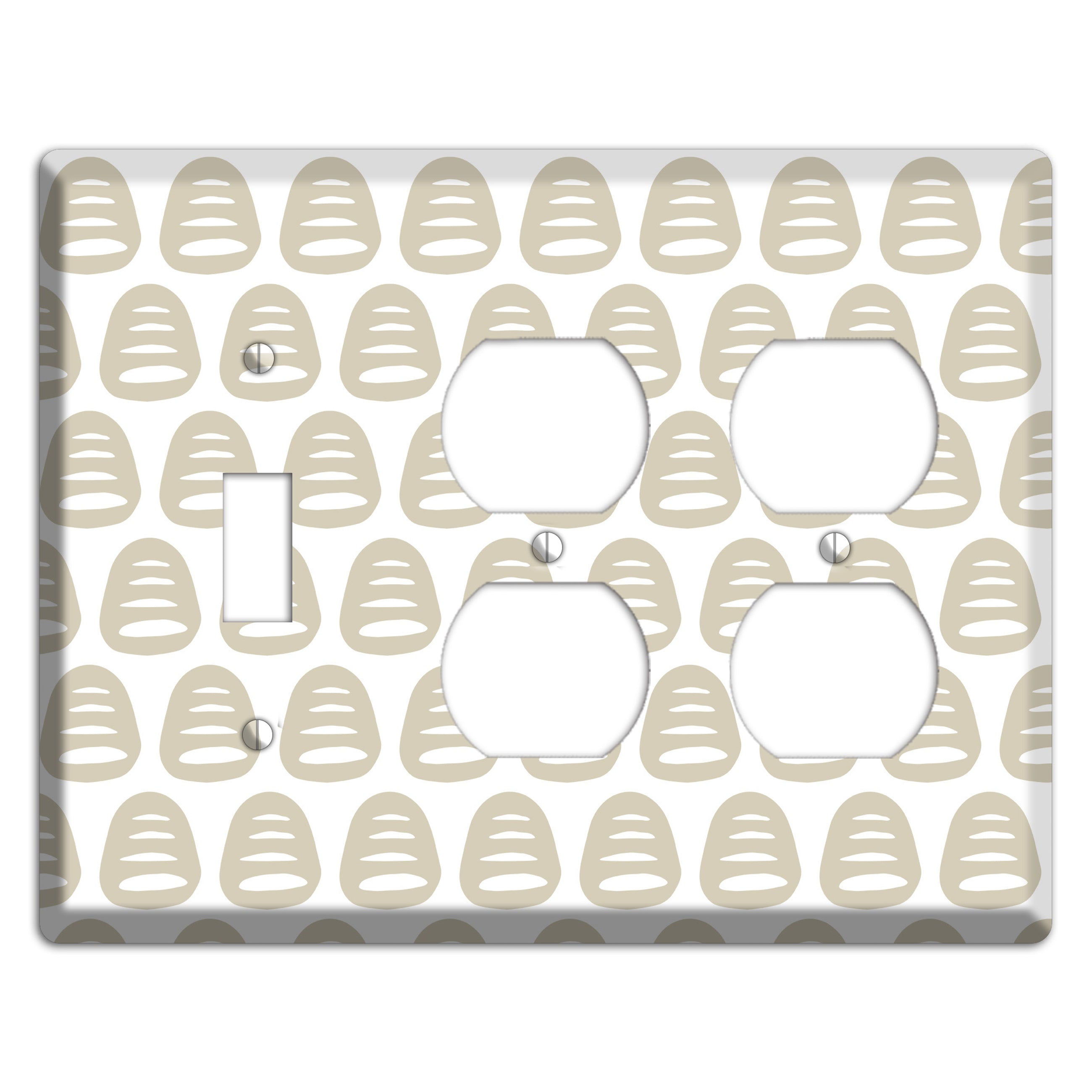 Simple Scandanavian Style II Toggle / 2 Duplex Wallplate