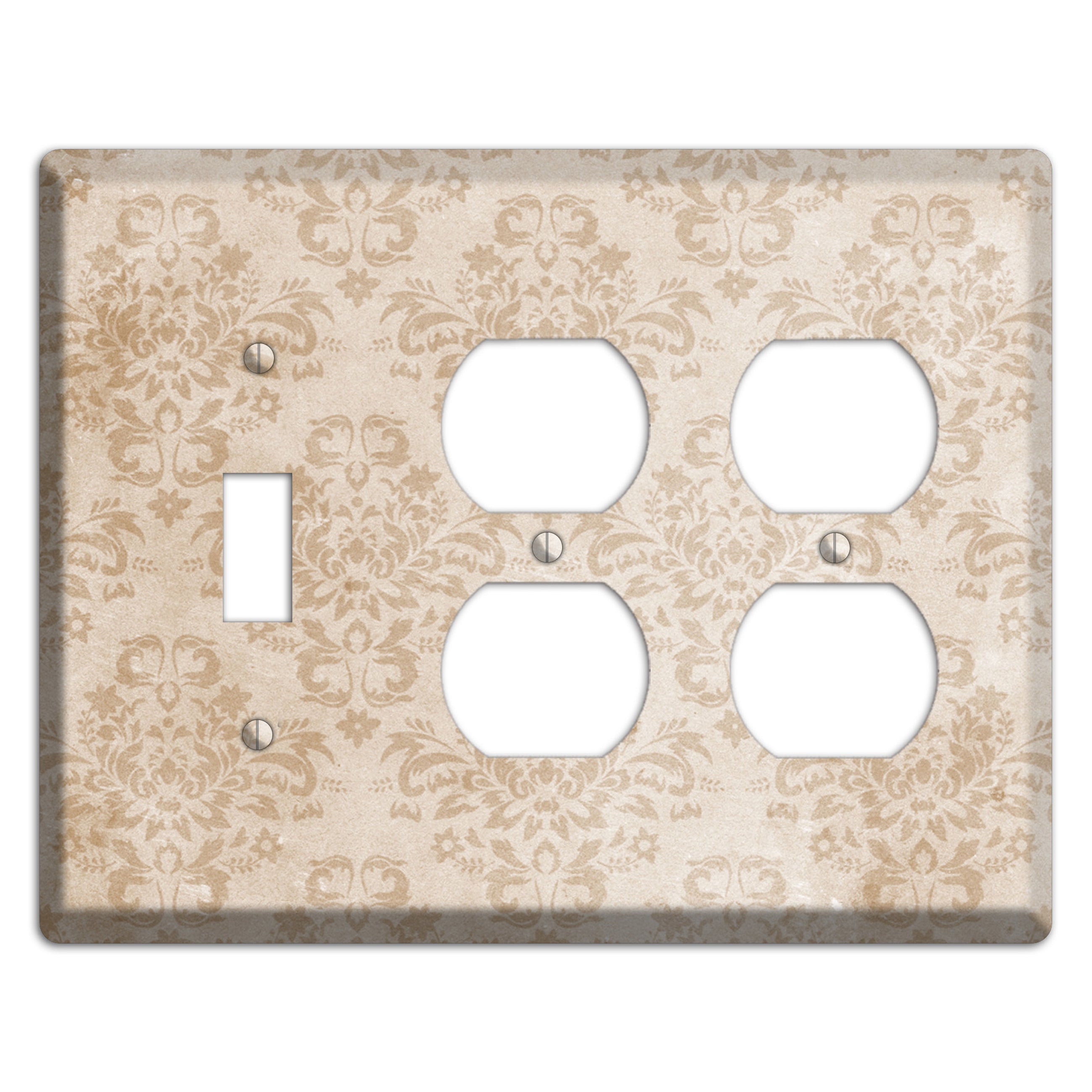 Bizarre Neutral Texture Toggle / 2 Duplex Wallplate