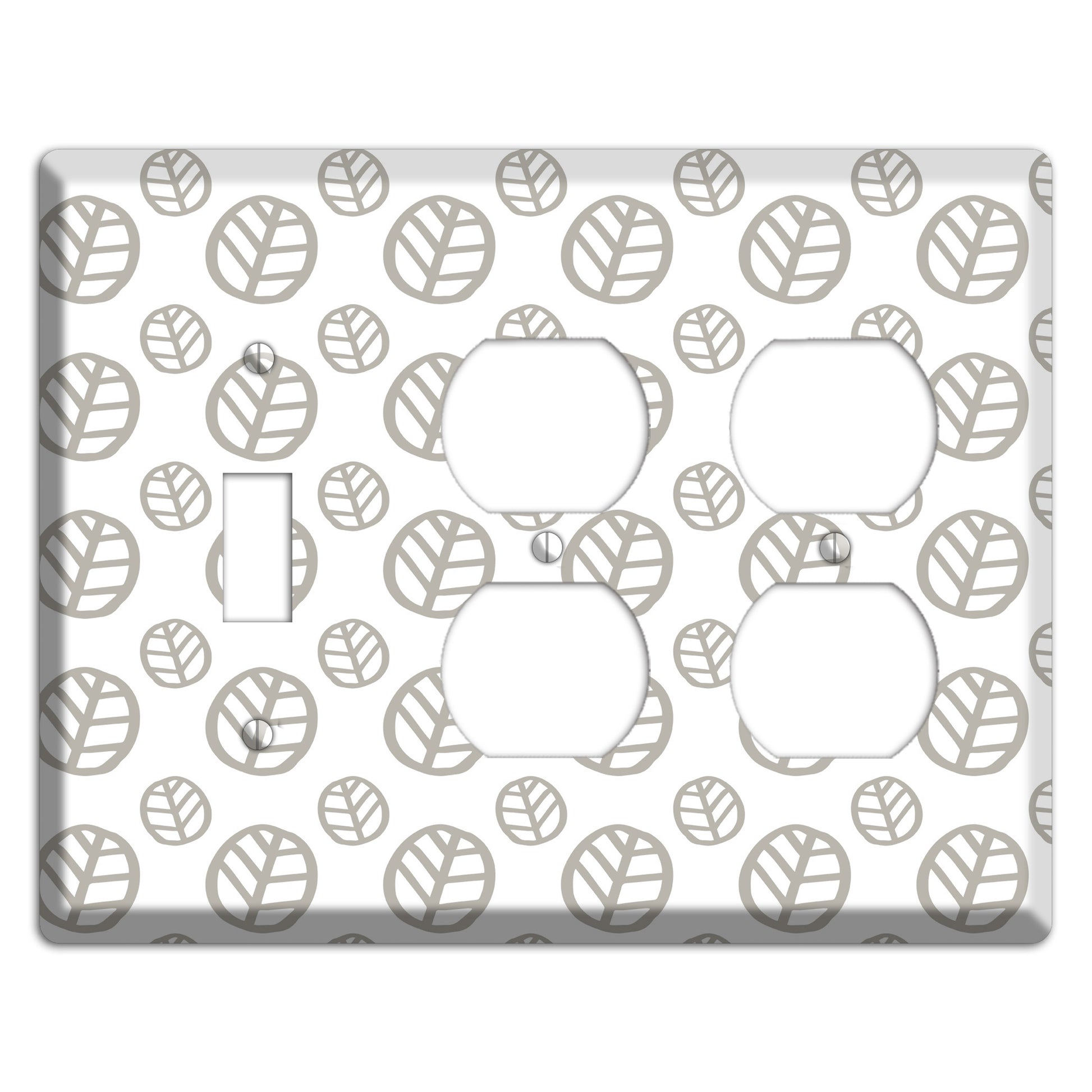 Simple Scandanavian Style JJ Toggle / 2 Duplex Wallplate