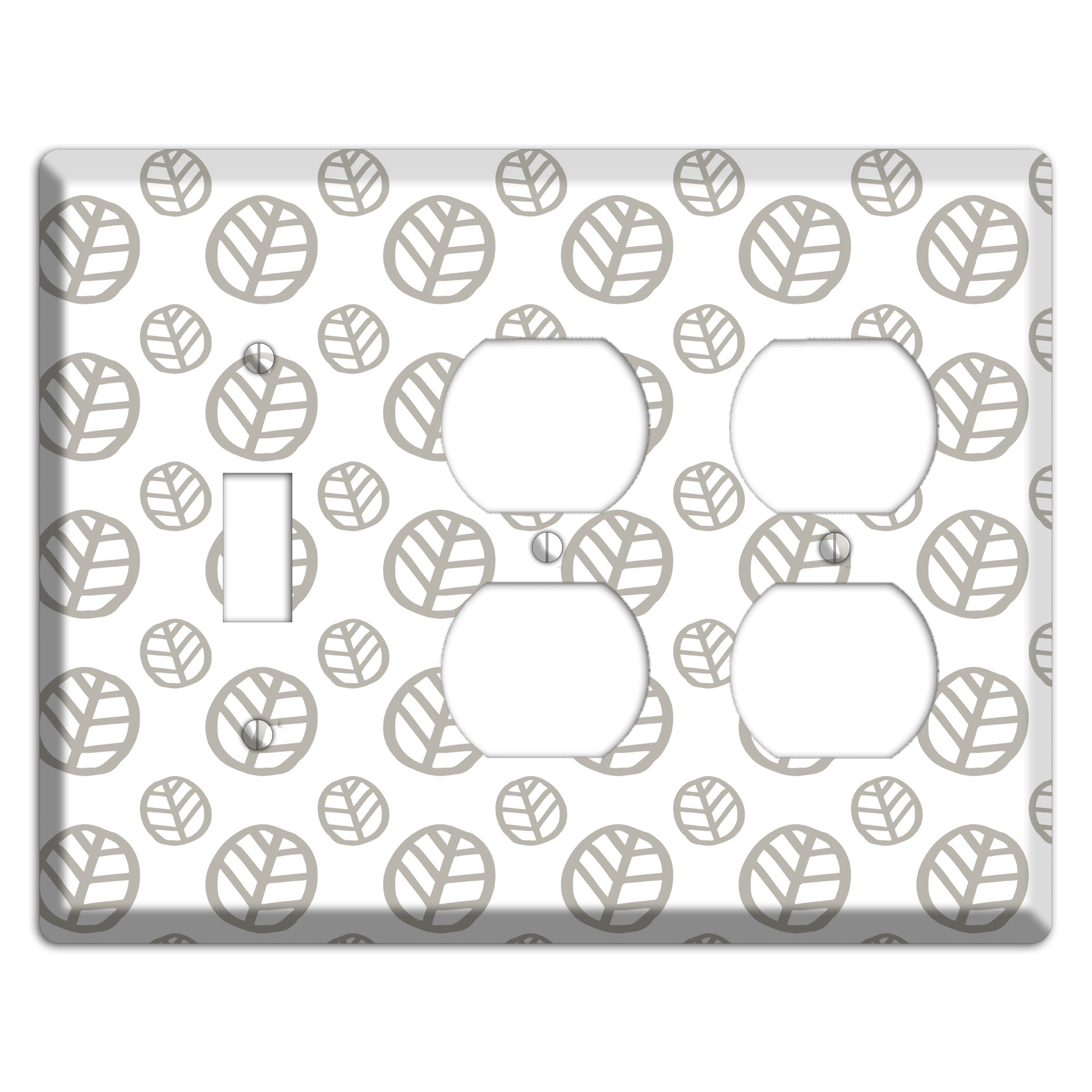 Simple Scandanavian Style JJ Toggle / 2 Duplex Wallplate